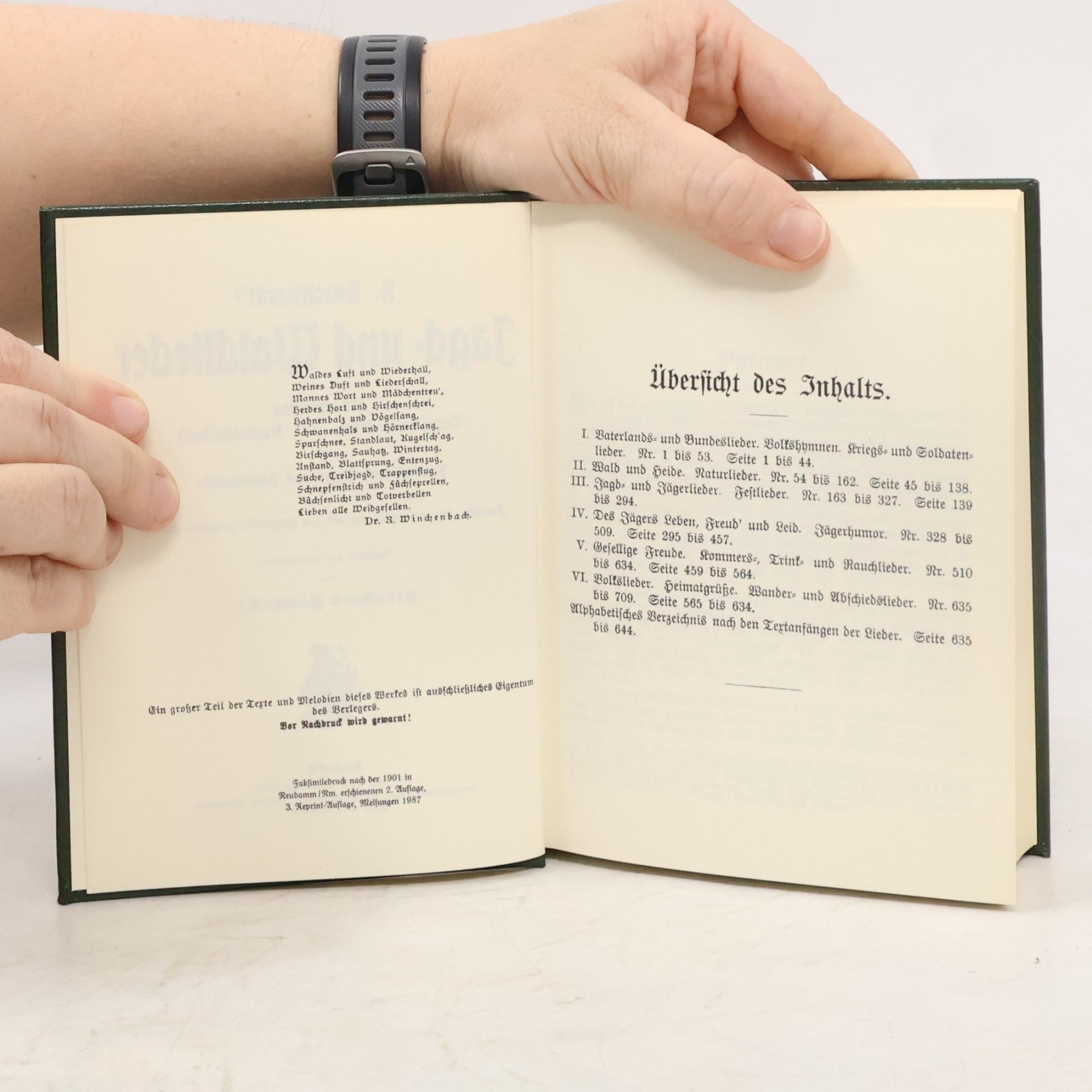 Burckhardt Heinrich Jagd- und Waldlieder (reprint)