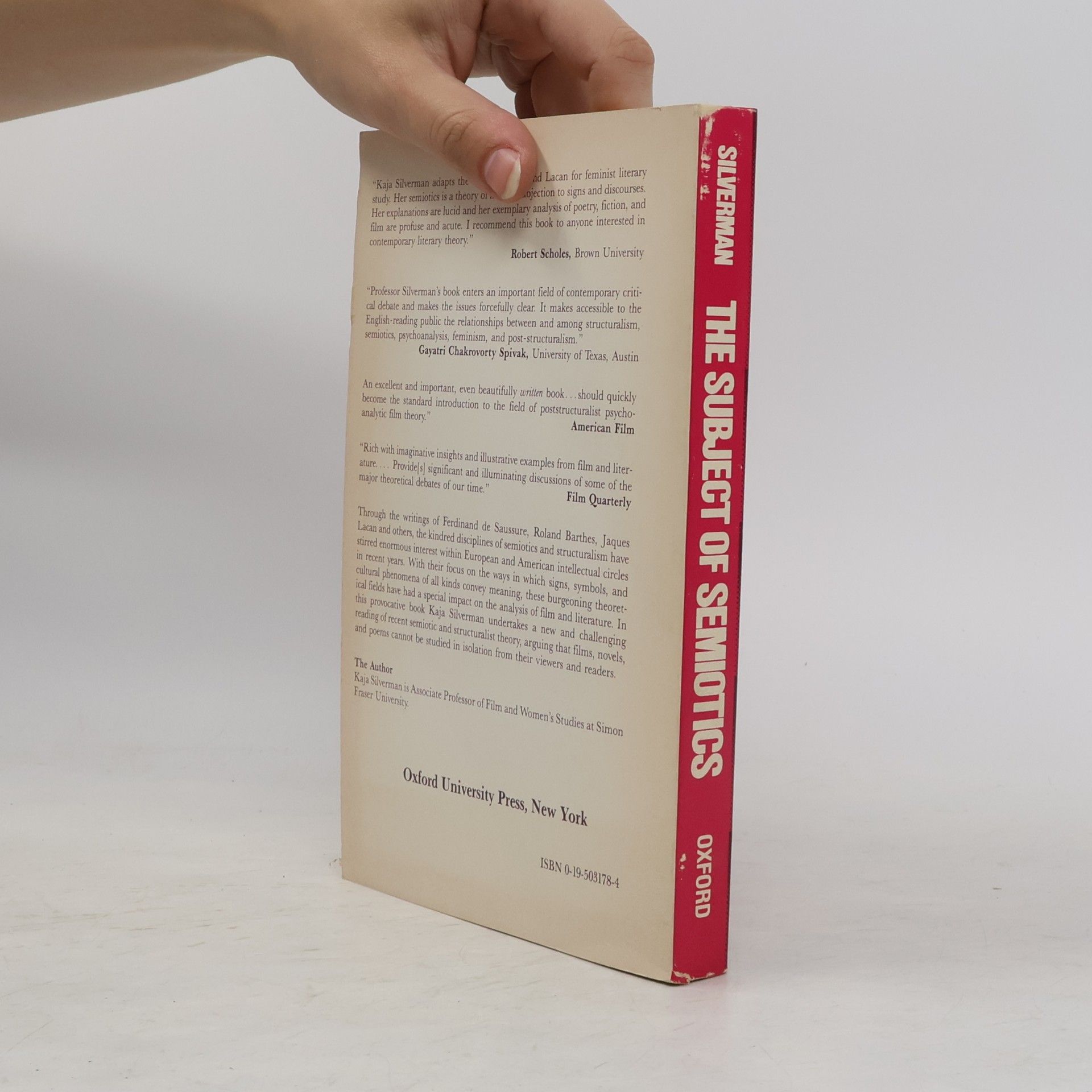 Kaja Silvermann The Subject of Semiotics