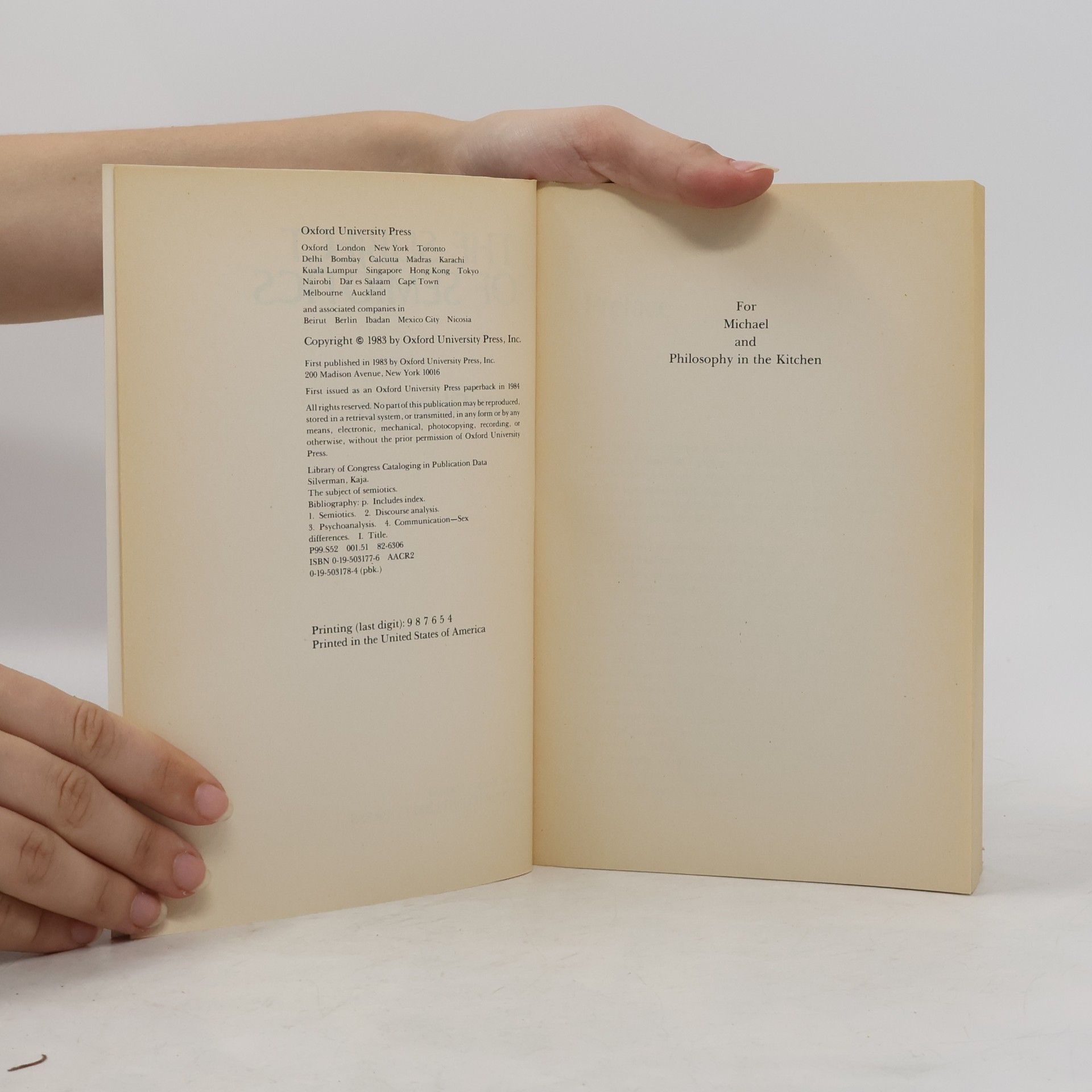 Kaja Silvermann The Subject of Semiotics