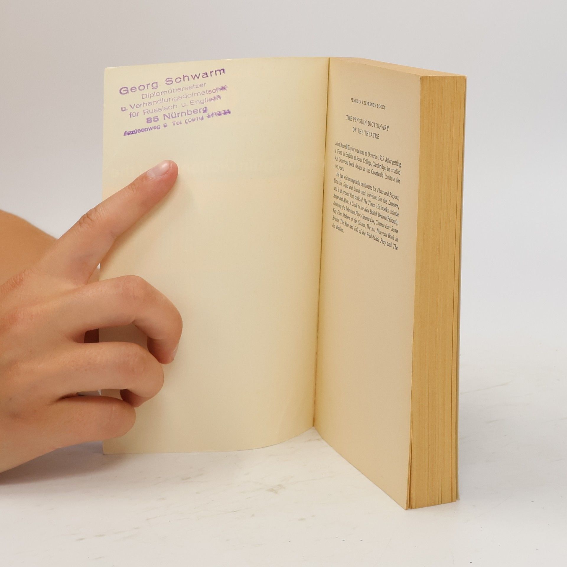 John Russell Taylor The Penguin Dictionary of the theatre