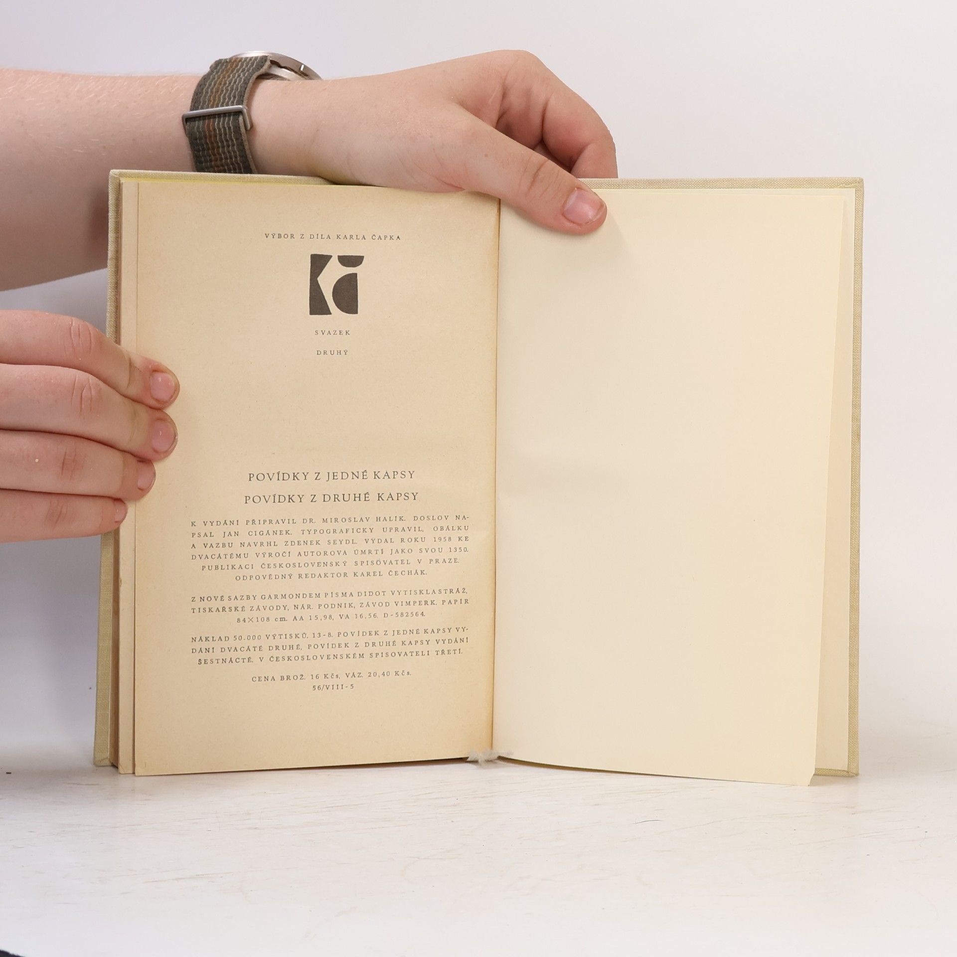 Karel Čapek Povídky z jedné kapsy a povídky z druhé kapsy