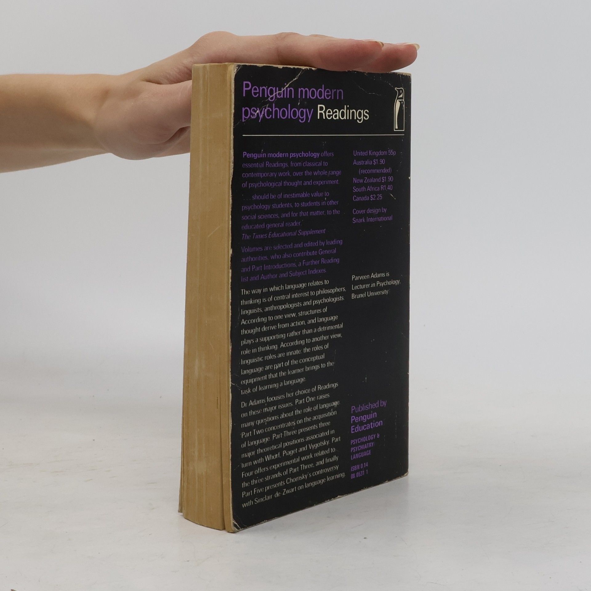 Parveen Adams Penguin Modern Psychology Readings: Language In Thinking