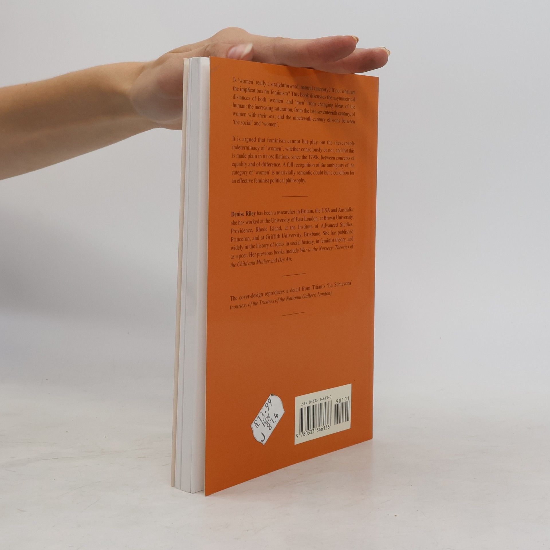 Denise Riley Language, Discourse, Society: Am I That Name?