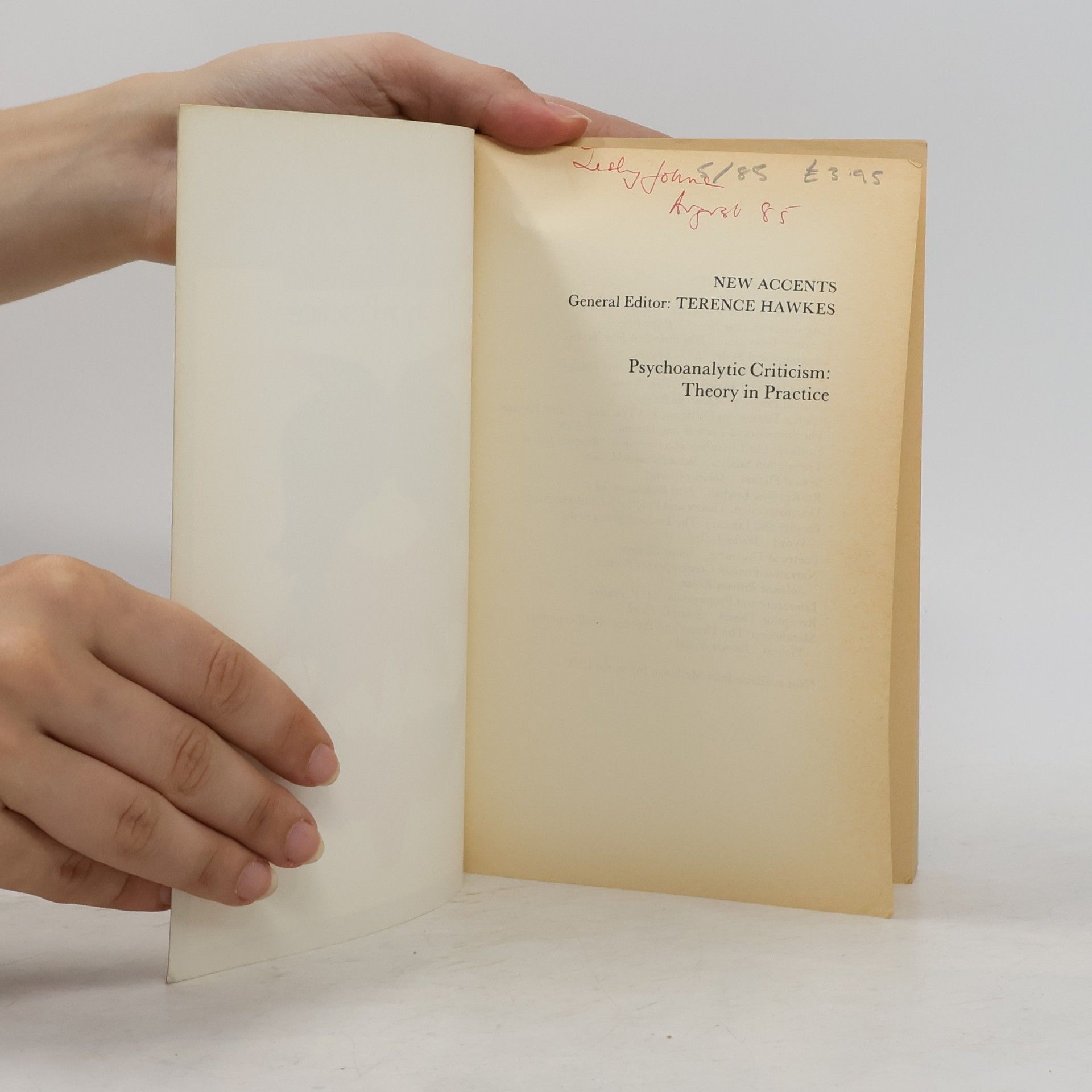 Elizabeth Wright New Accents: Psychoanalytic Criticism