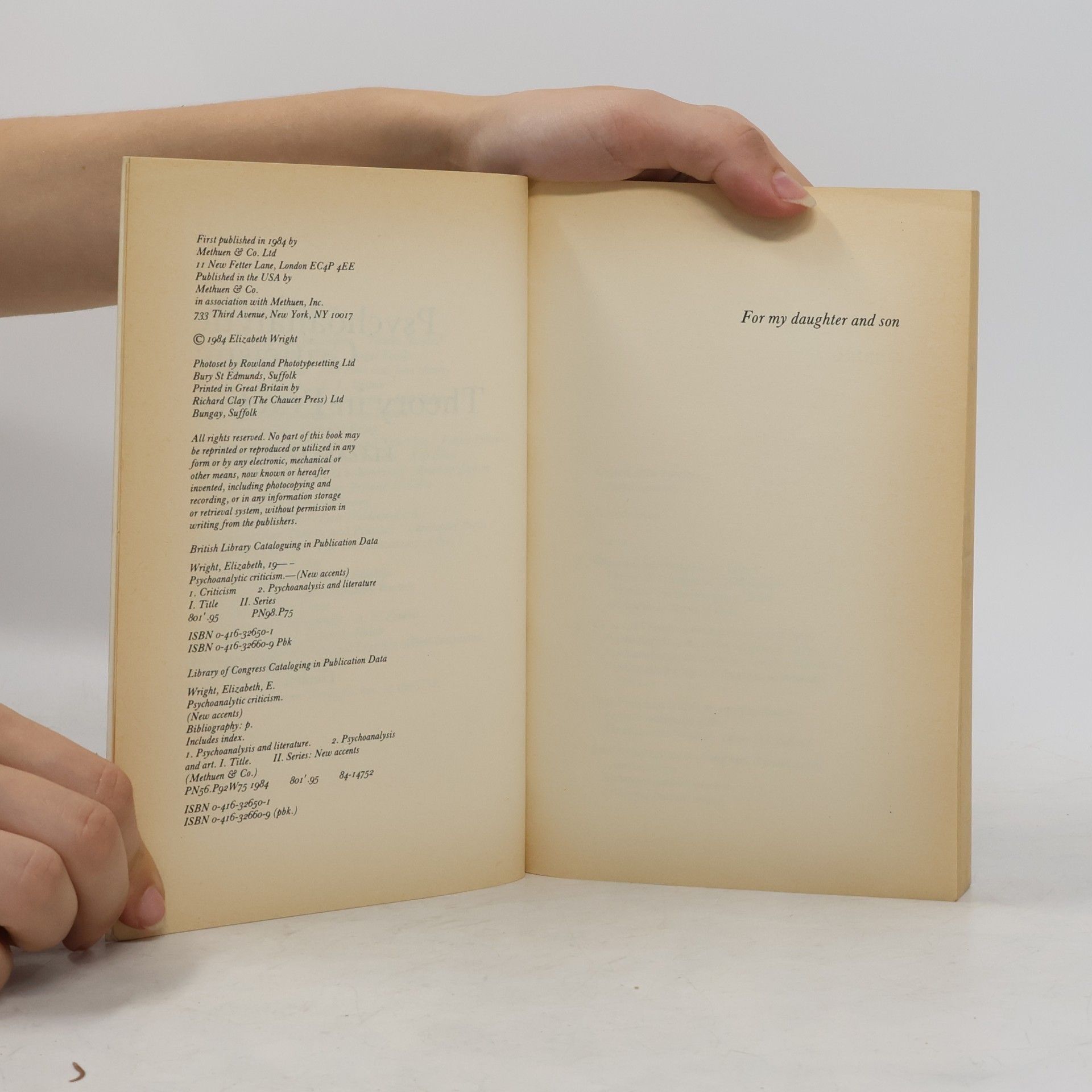 Elizabeth Wright New Accents: Psychoanalytic Criticism
