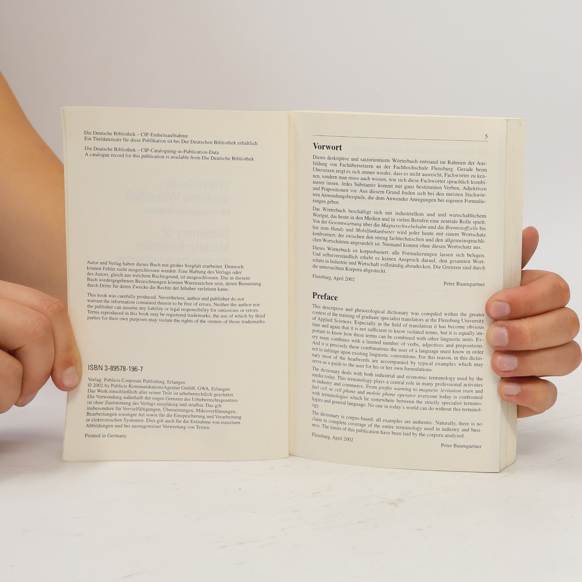 Peter Baumgartner Wörterbuch moderne Wirtschaft
