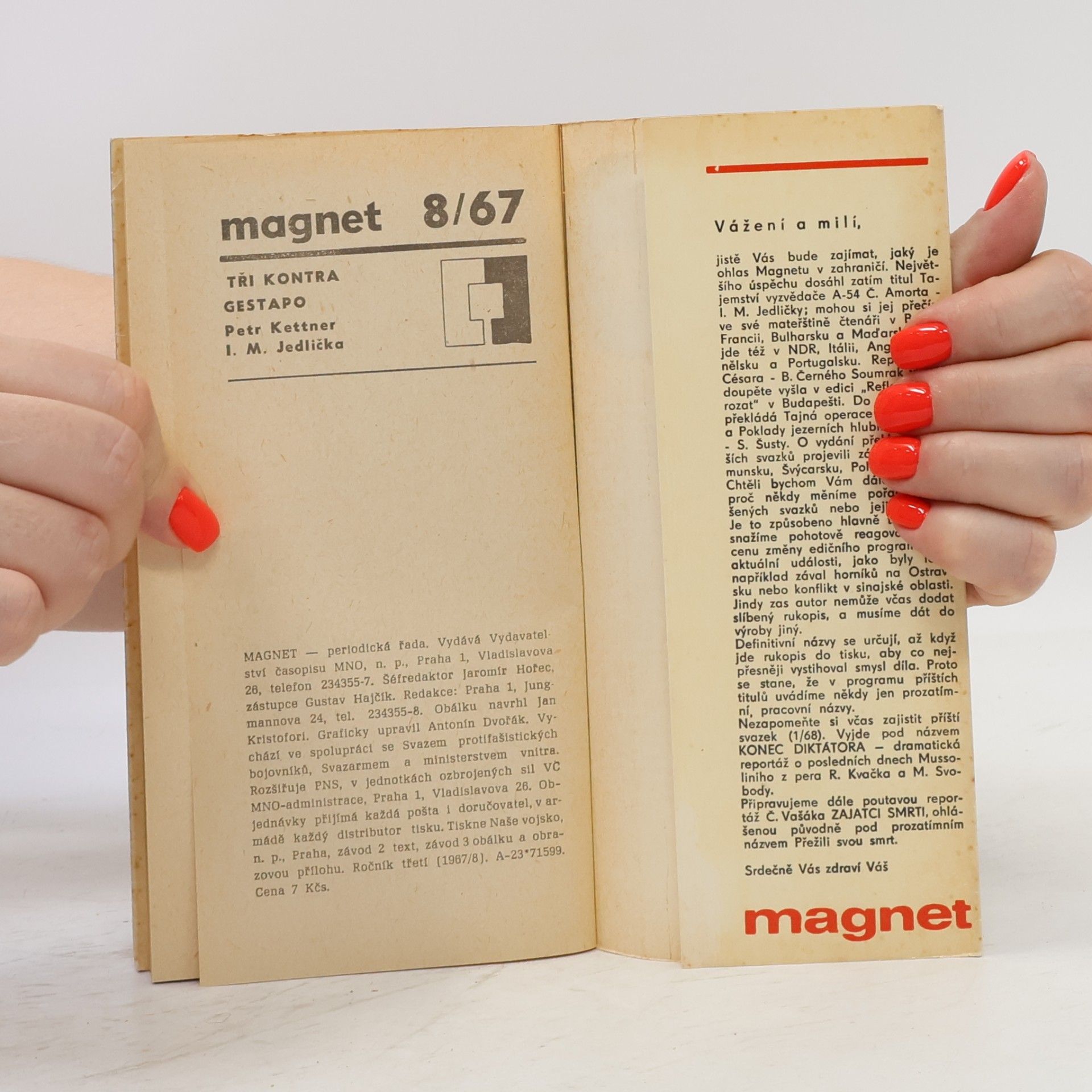 Petr Kettner Tři kontra gestapo. Magnet 8/67