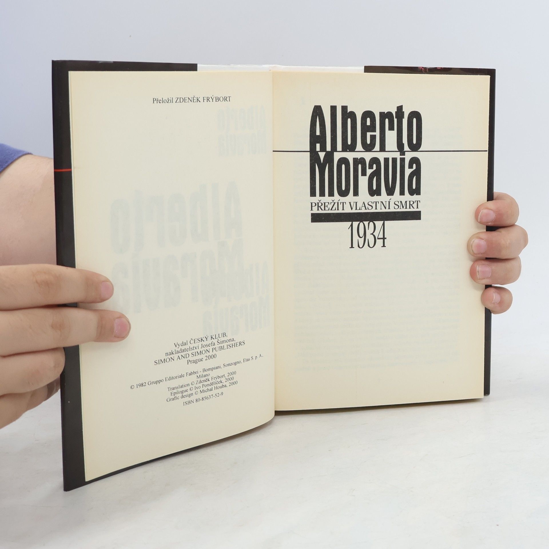Alberto Moravia Přežít vlastní smrt 1934