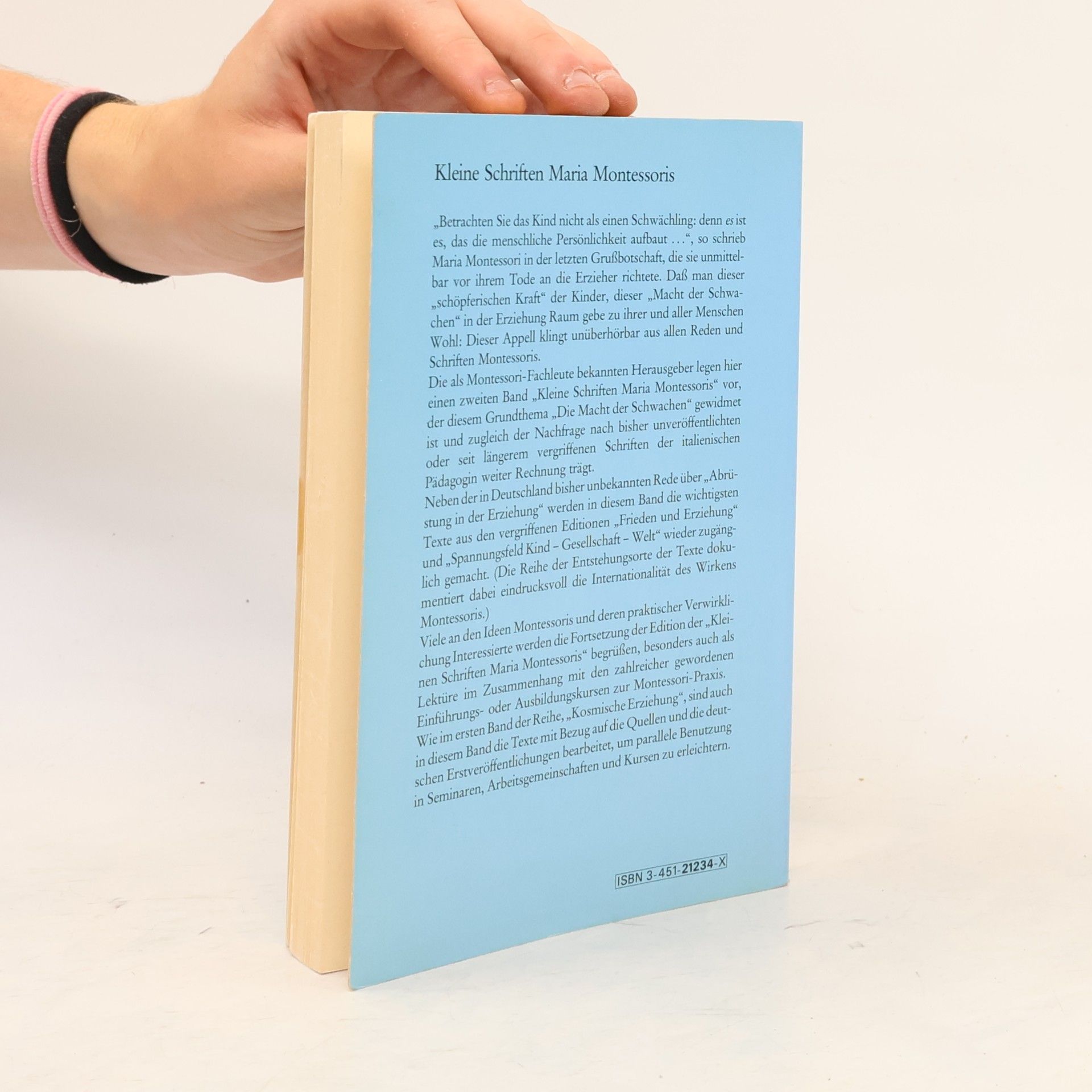 Maria Montessori Kleine Schriften Maria Montessoris