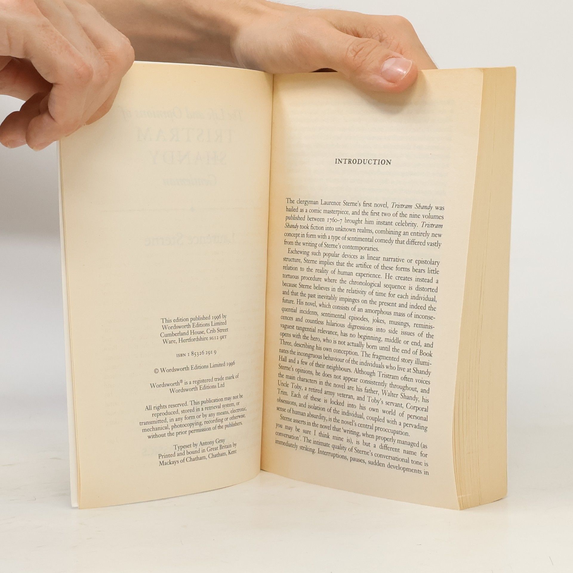 Laurence Sterne Tristram Shandy