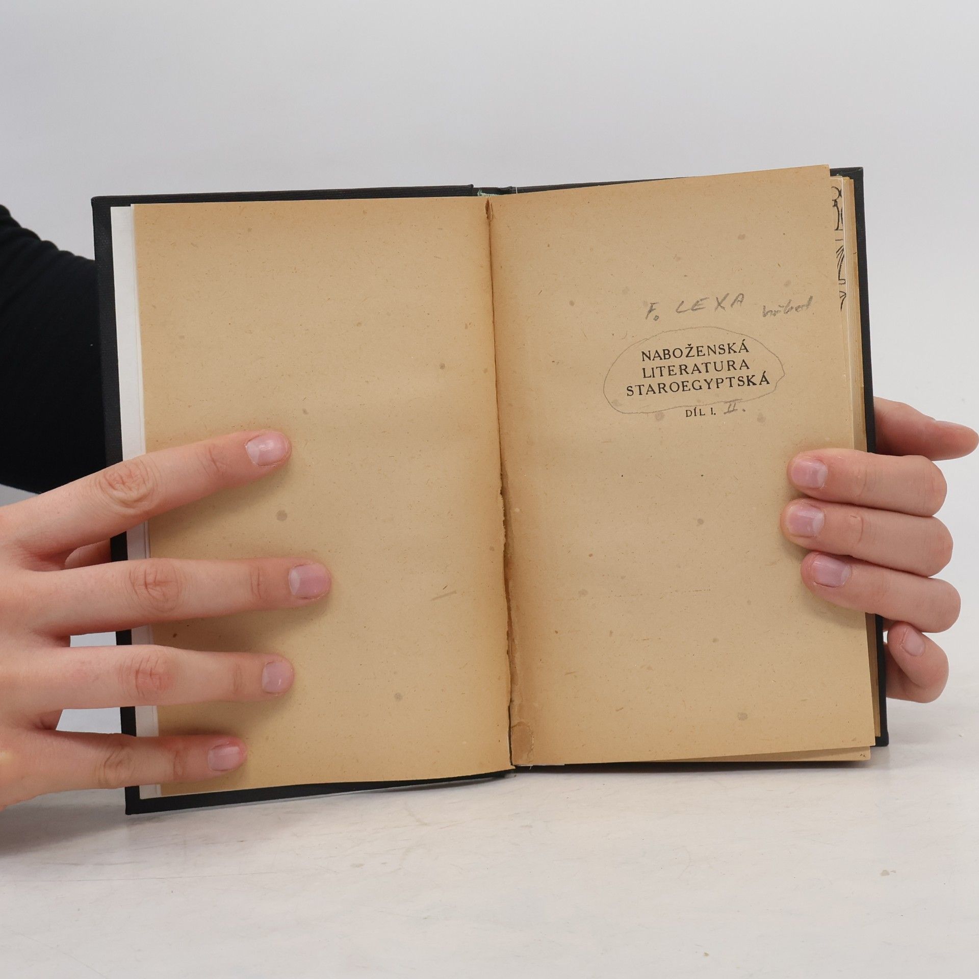 František Lexa Náboženská literatura staroegyptská I. , II.