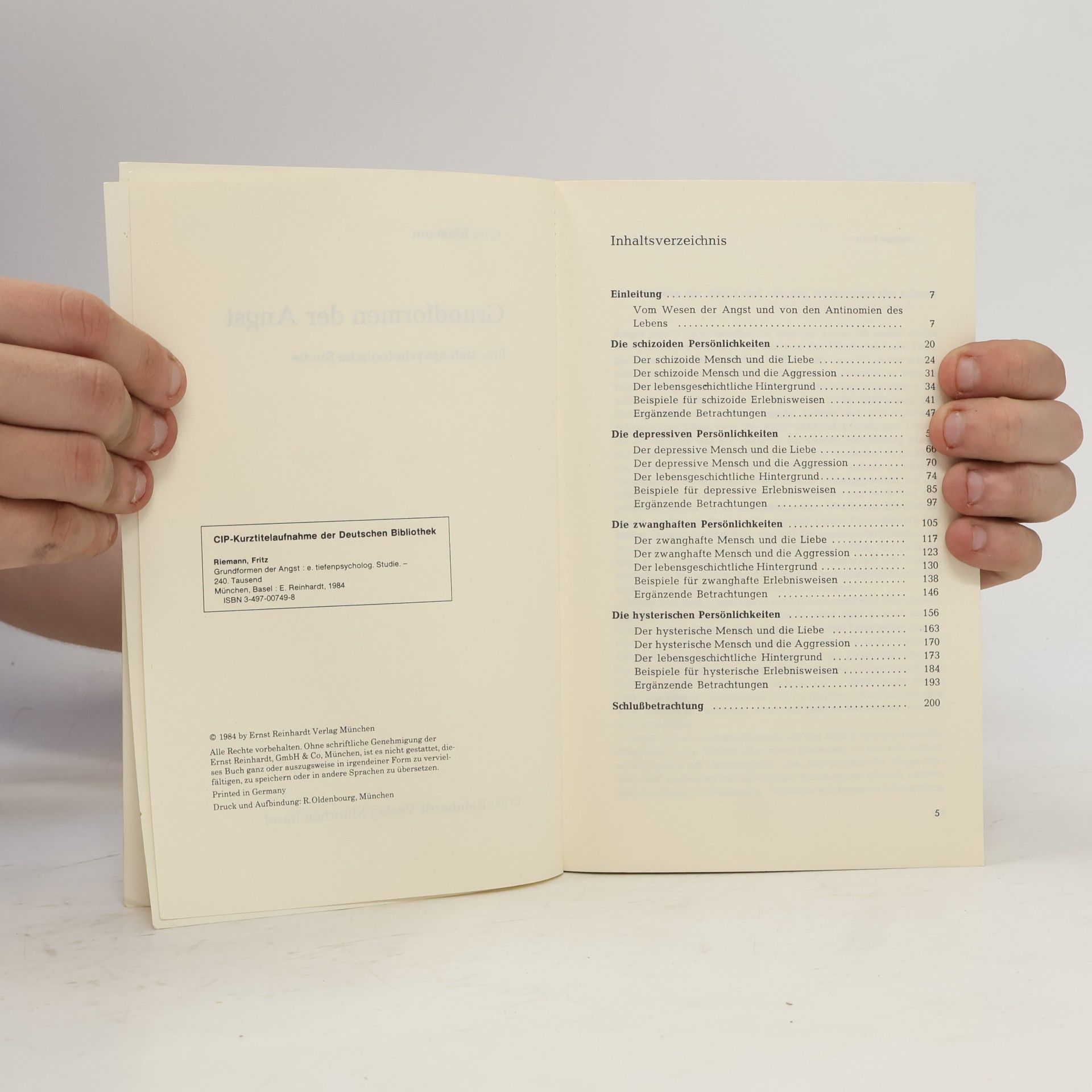 Fritz Riemann Grundformen der Angst