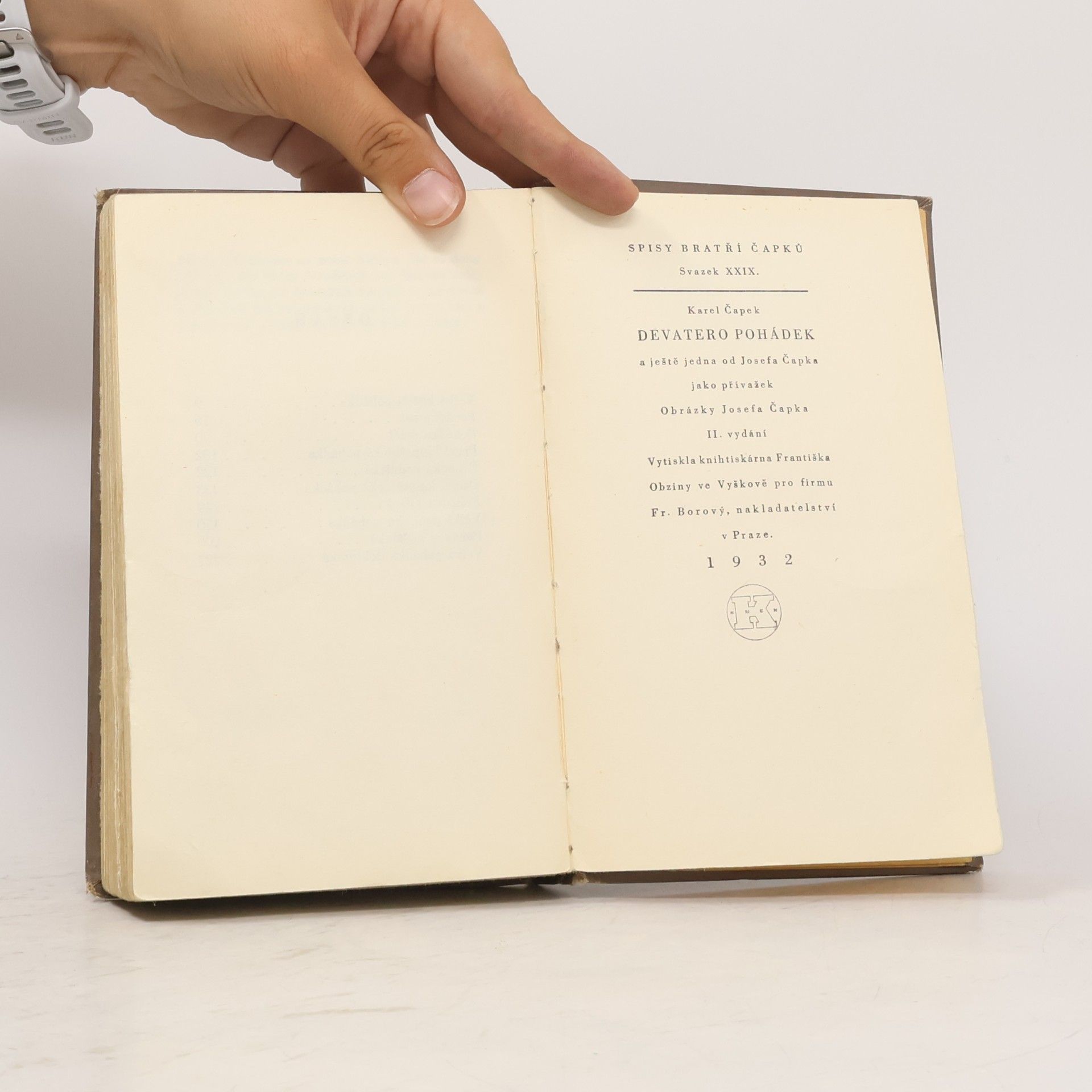Karel Čapek Spisy bratří Čapků. Devatero pohádek