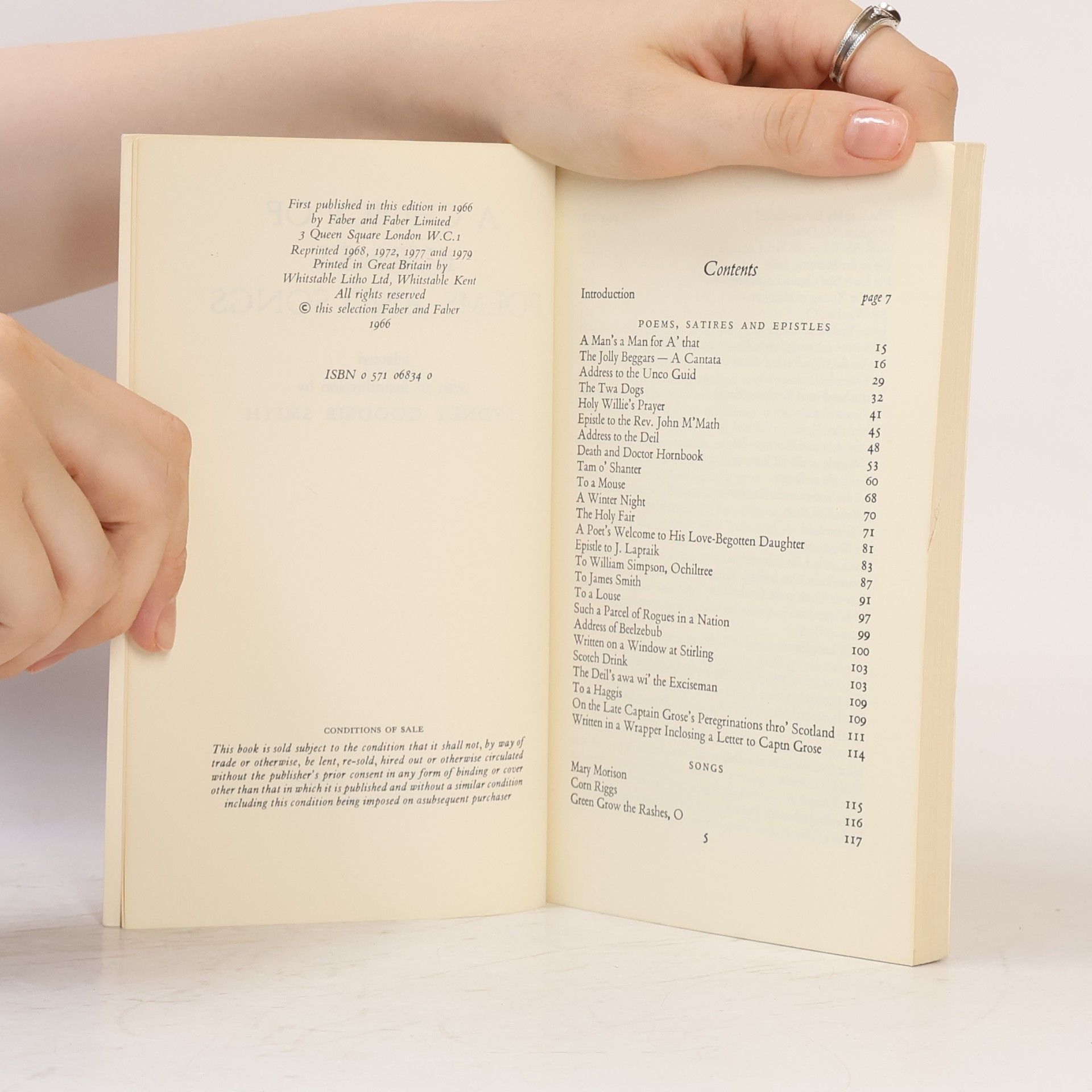 Robert Burns A Choice of Burns's Poems and Songs