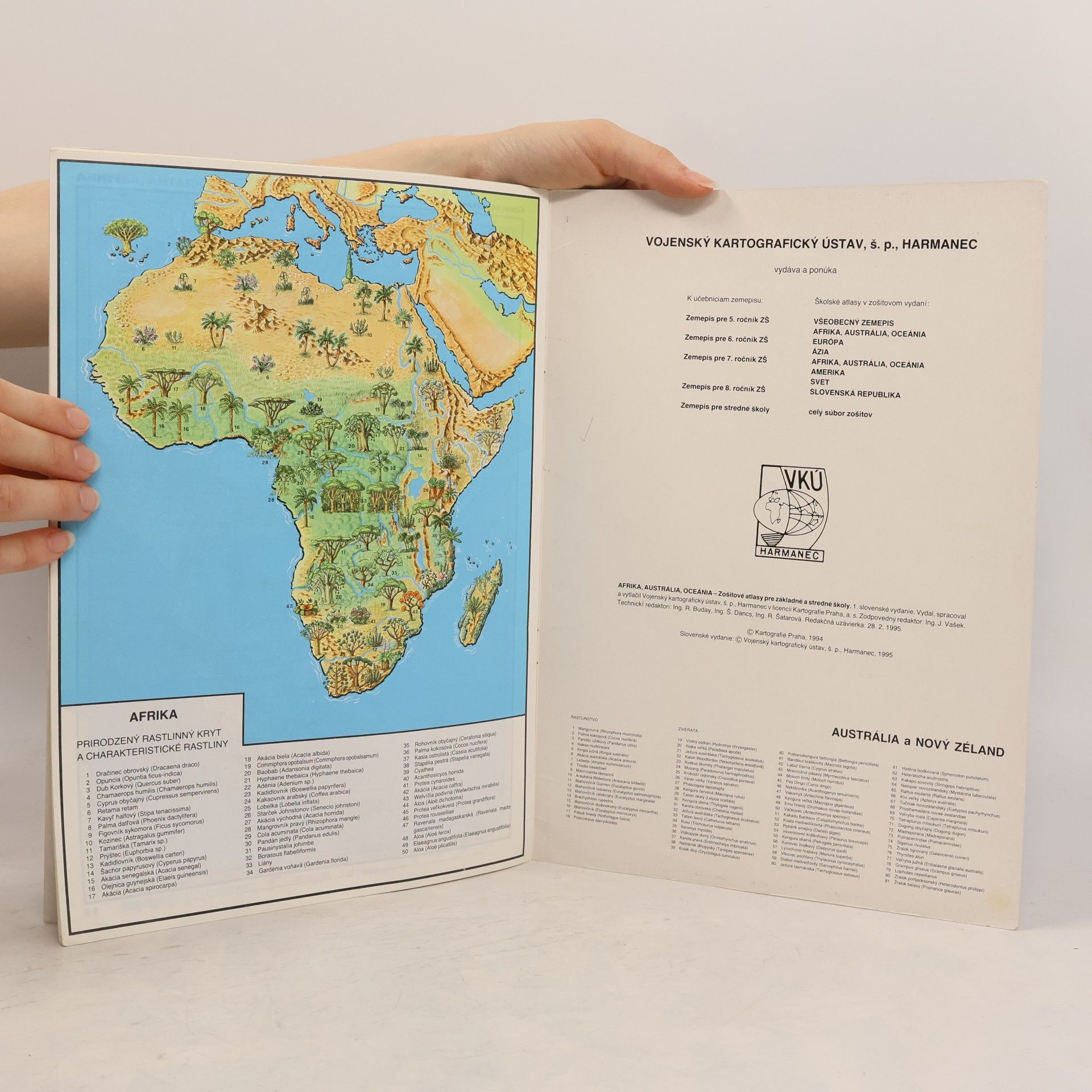 Various authors Afrika, Austrália, Oceánia. Zošitové atlasy pre základné a stredné školy