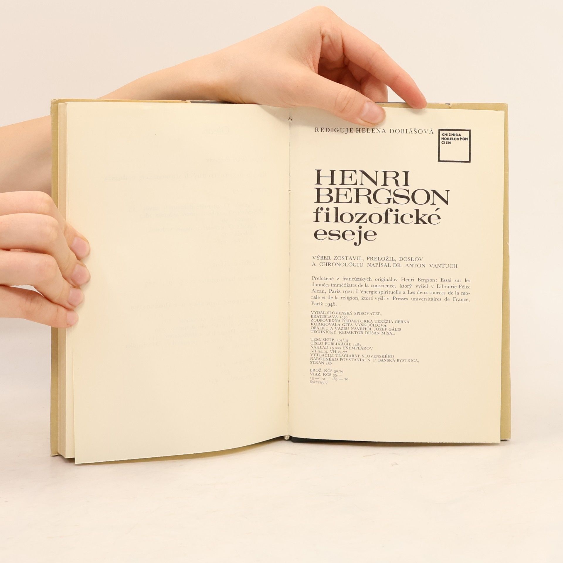 Henri Bergson Filozofické eseje. Bergson 1927