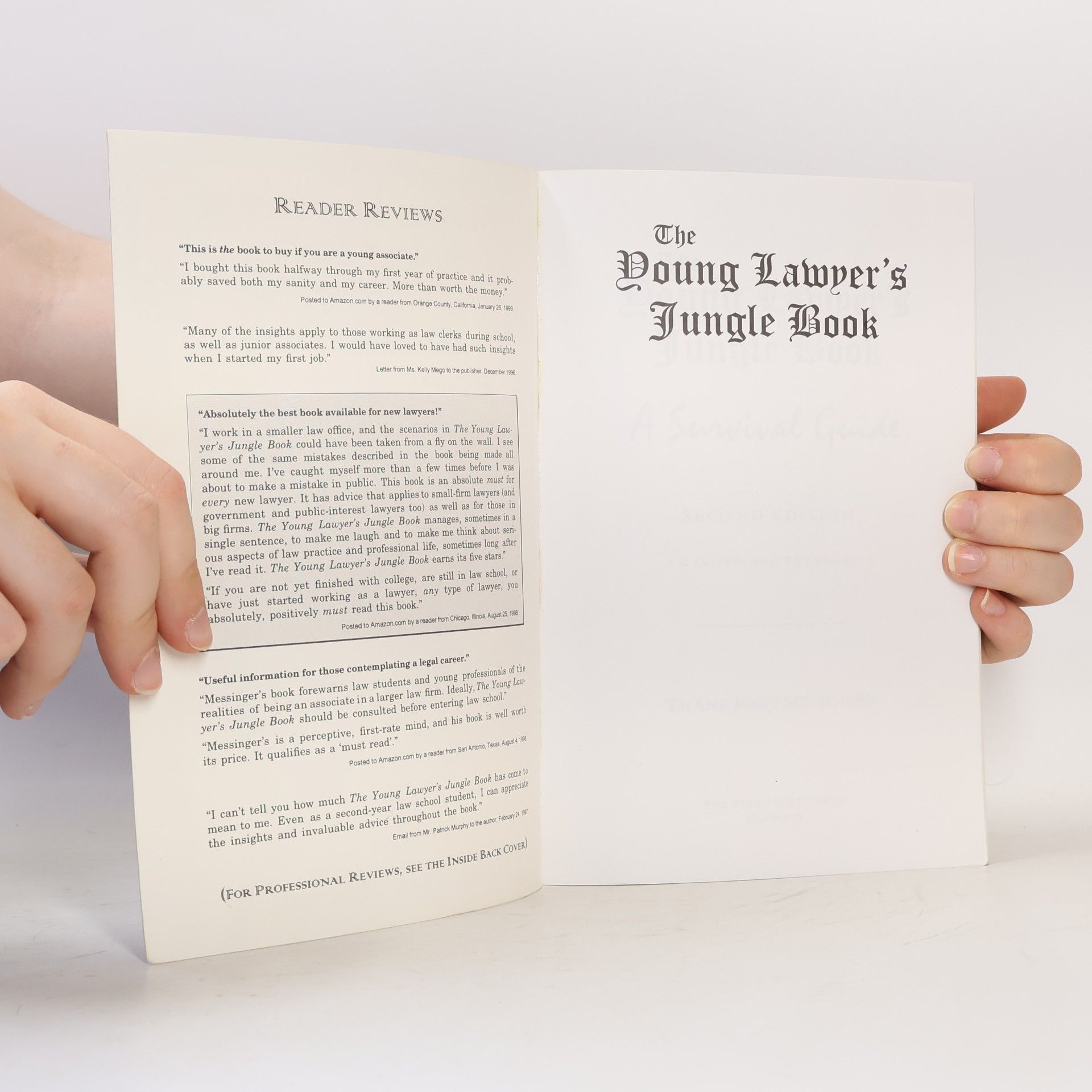 Thane Josef Messinger The Young Lawyer's Jungle Book
