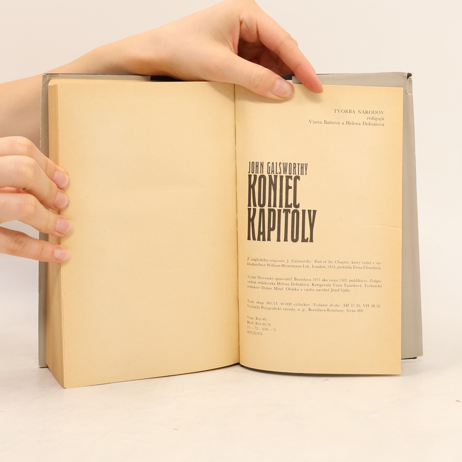 John Galsworthy Koniec kapitoly