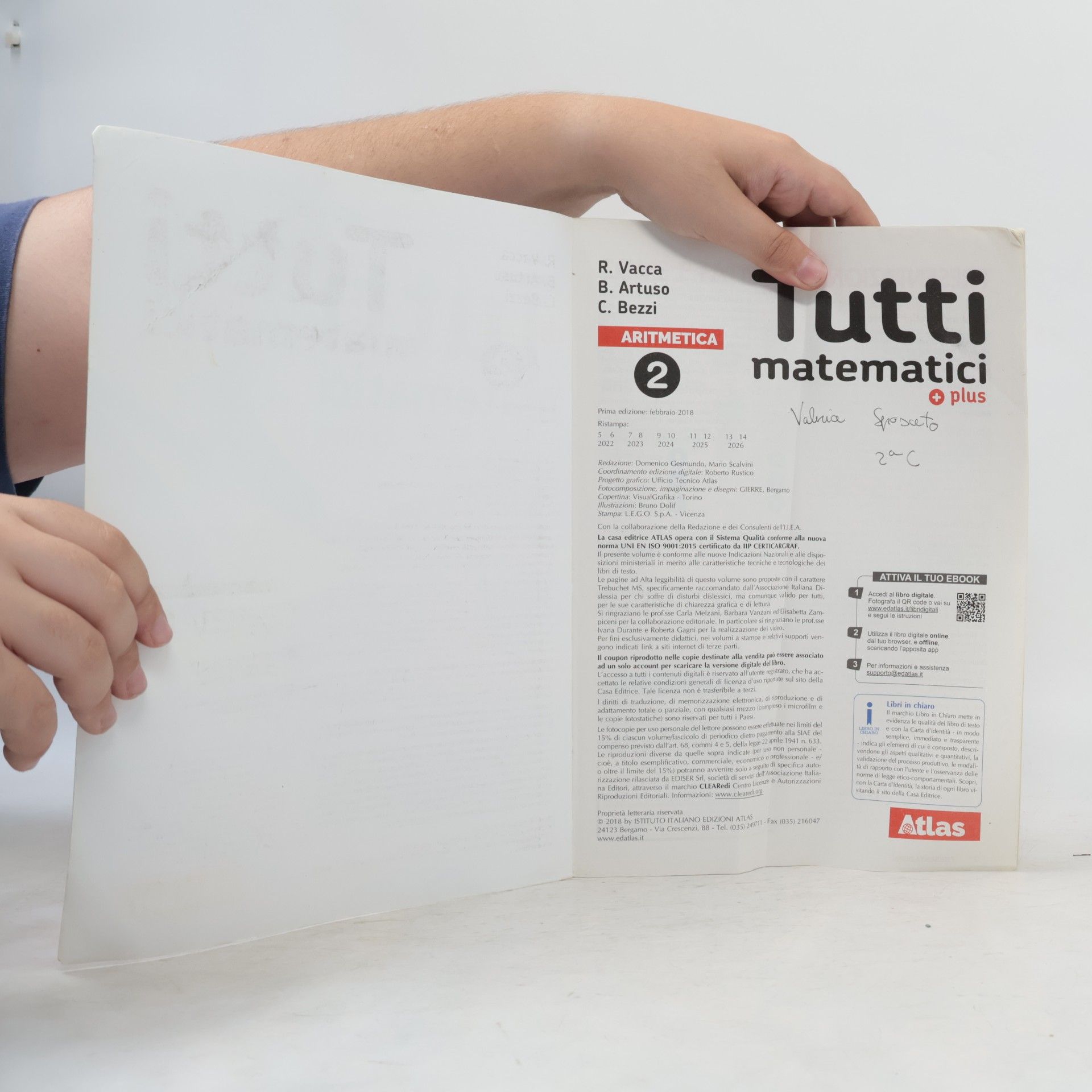 Roberto Vacca Tutti matematici plus. Aritmetica 2