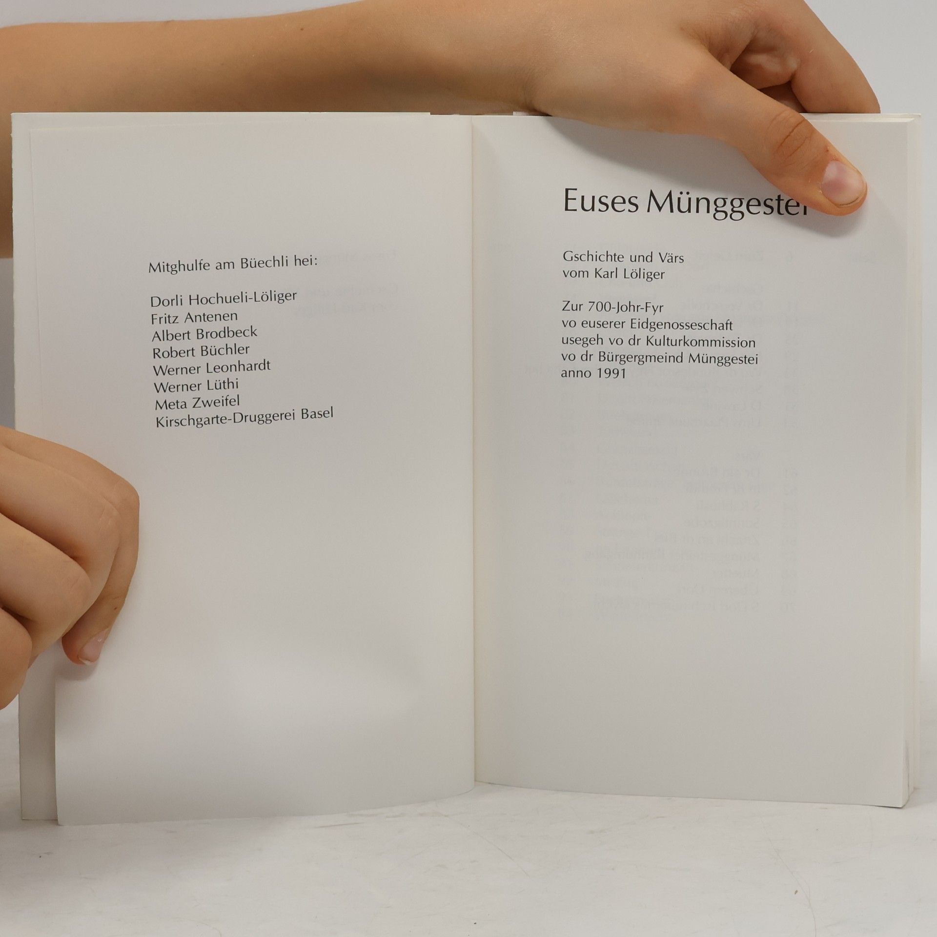 Karl Löliger Euses Münggestei