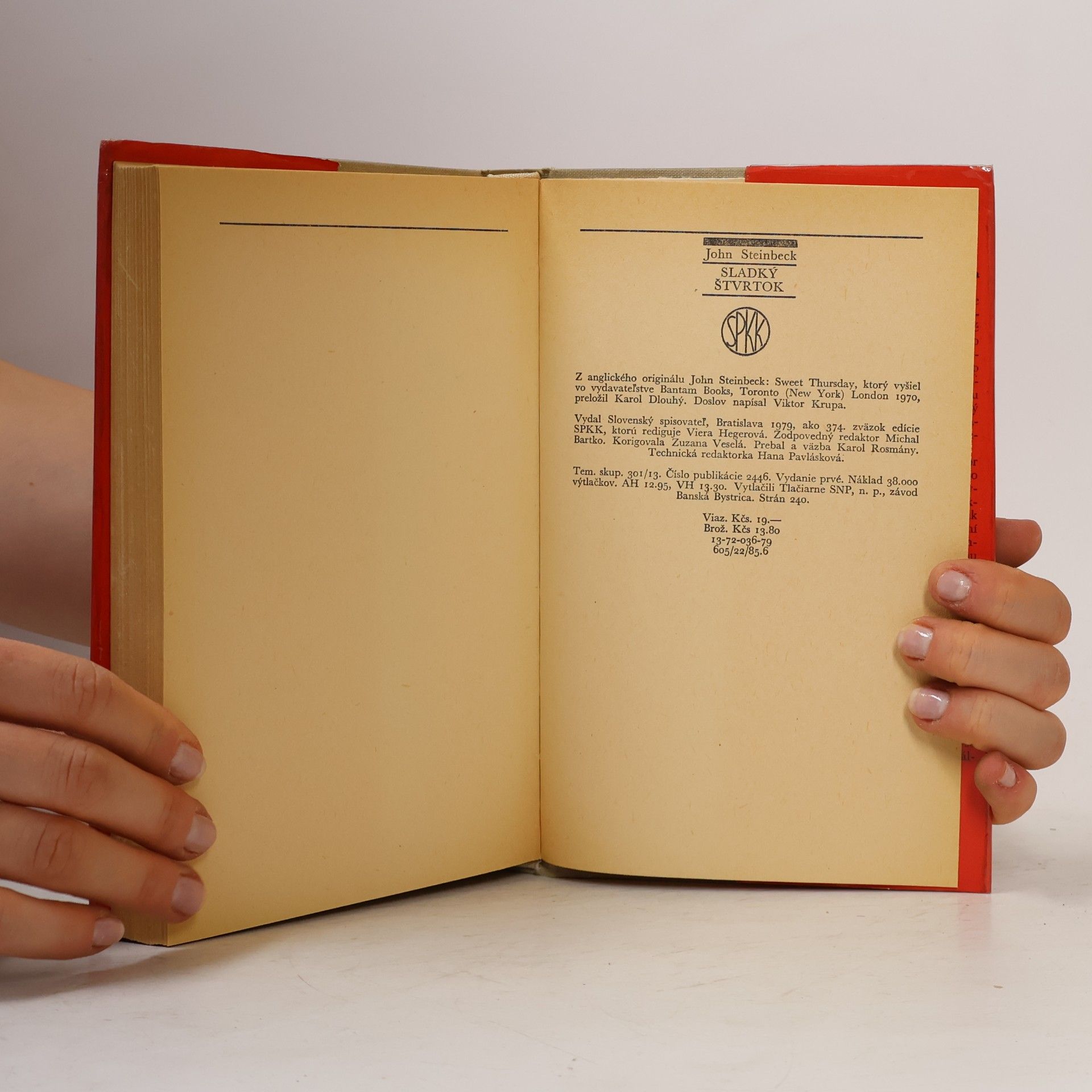 John Steinbeck Sladký štvrtok