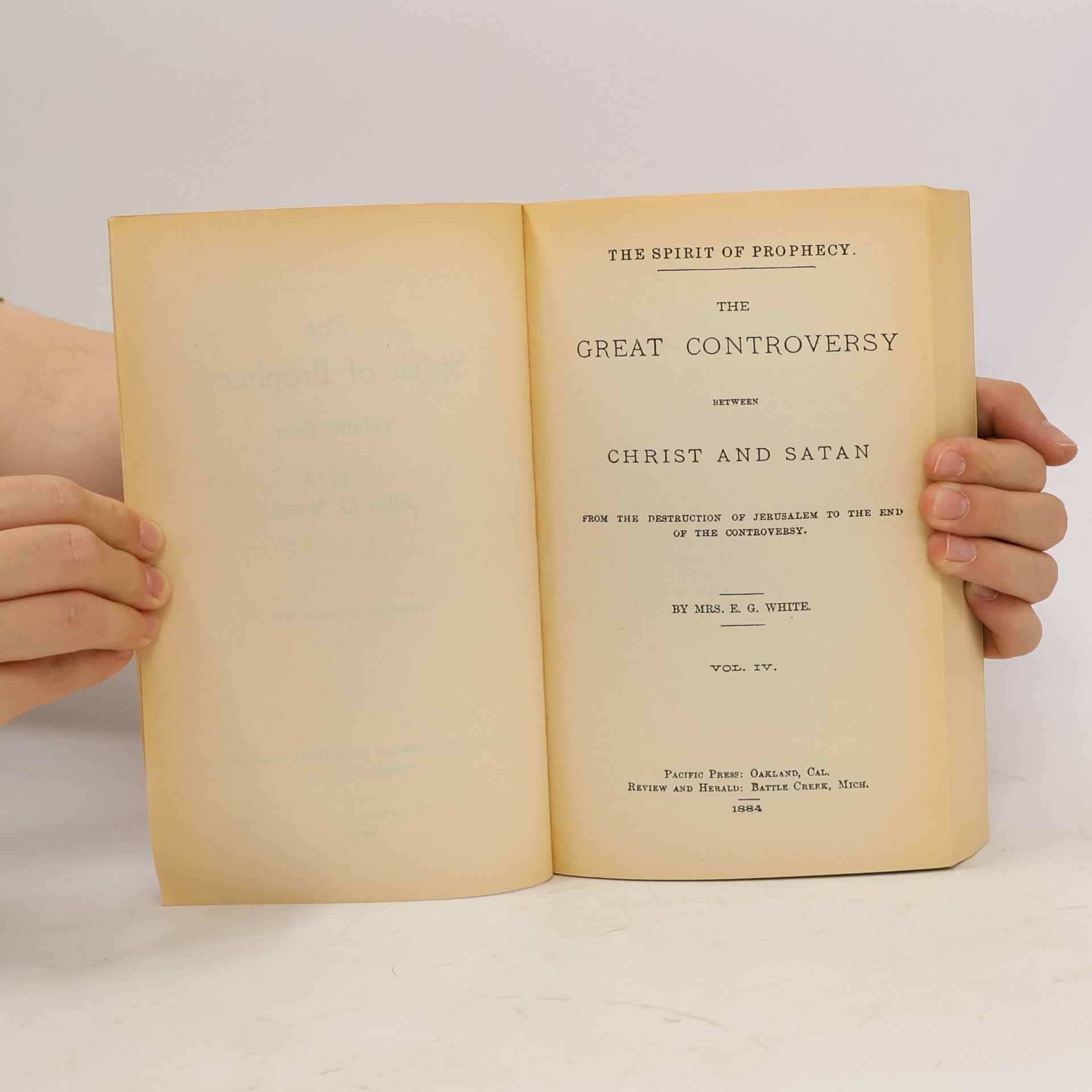 E. G. White The Spirit of Prophecy. The Great Controversy between Christ and Satan. Vol. 4