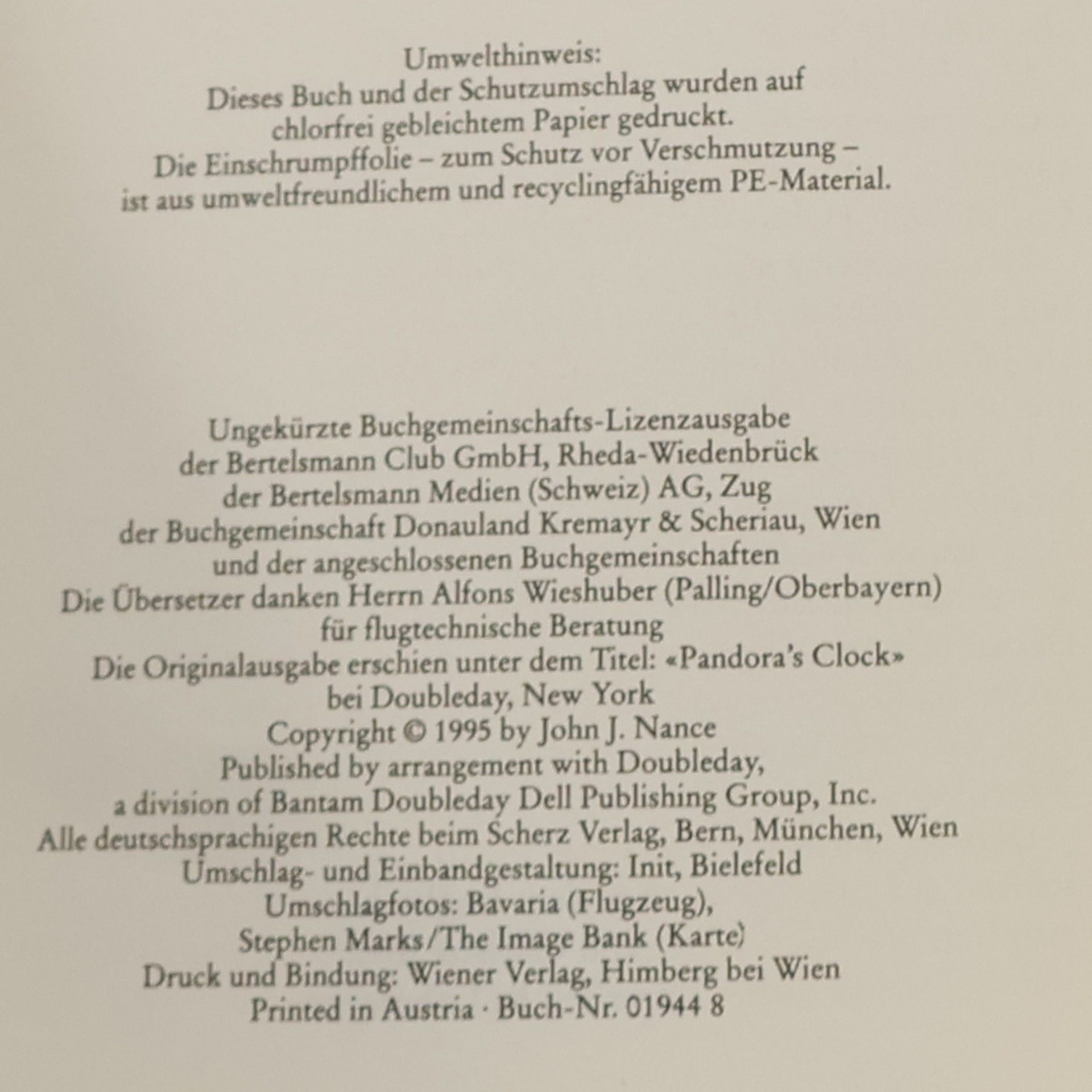 John J. Nance Gegen die Uhr