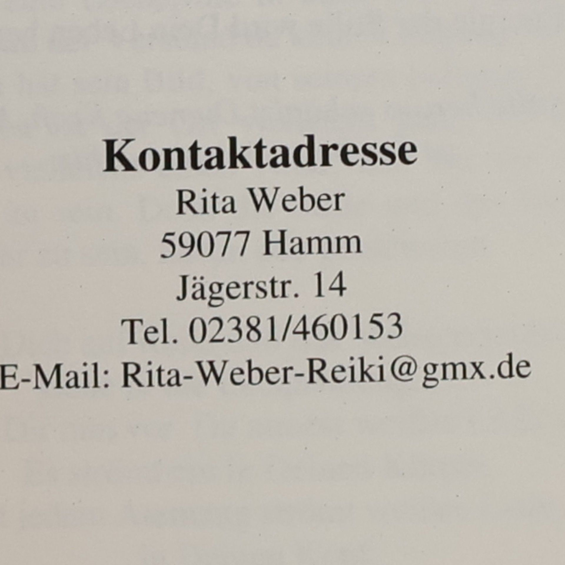 Rita Weber Reiki