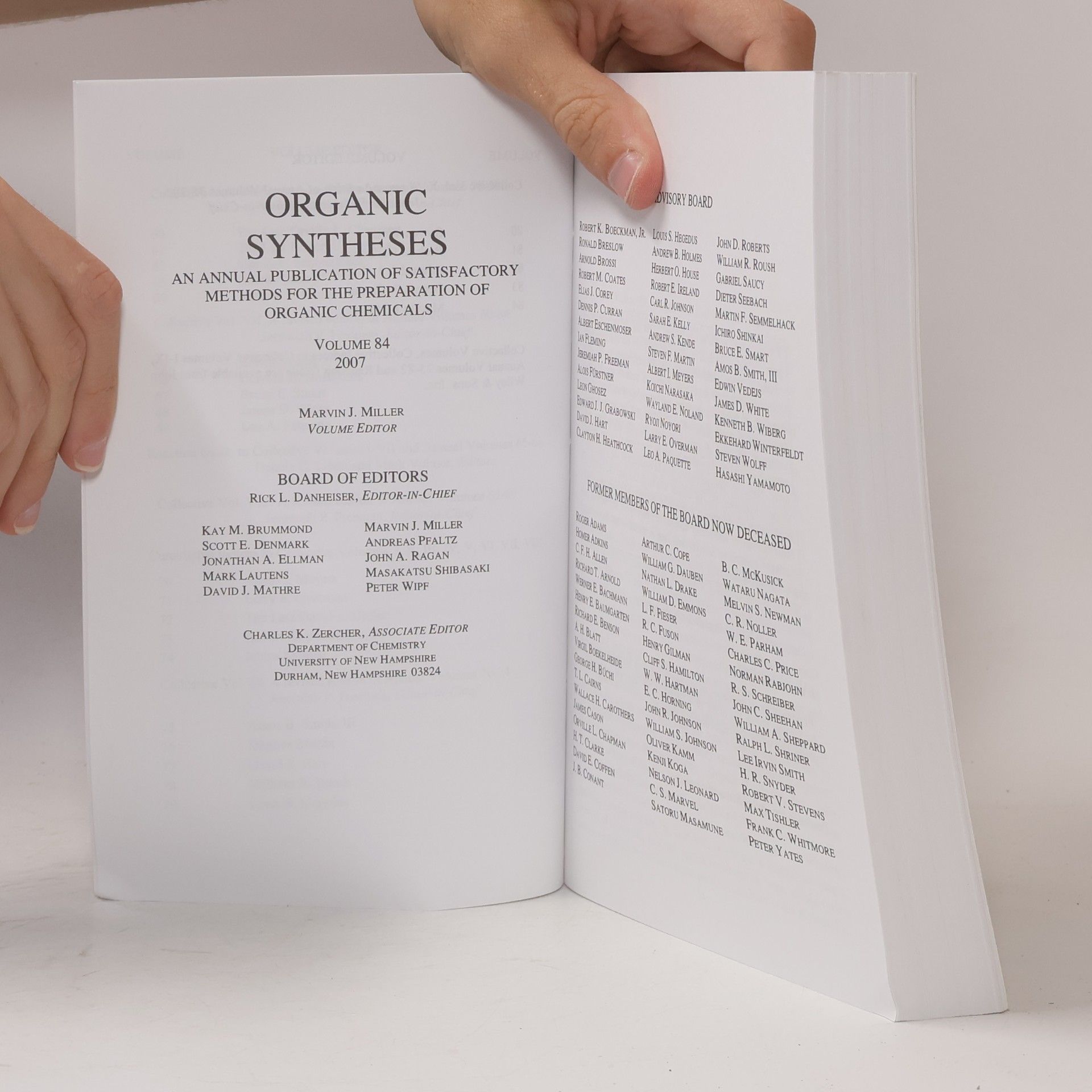 Marvin J. Miller Organic Syntheses 84