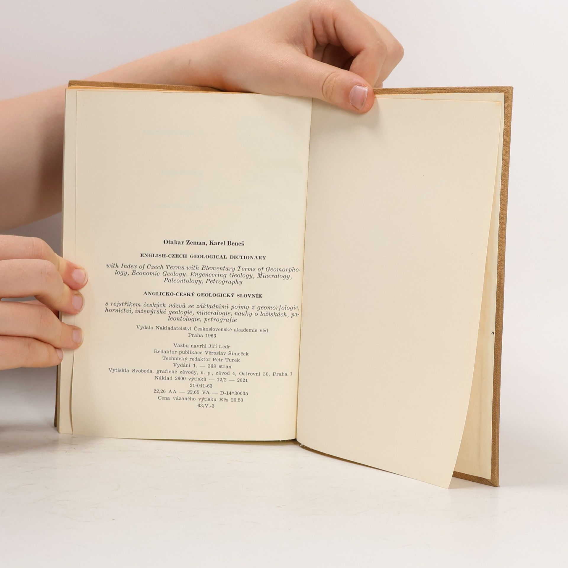 Otakar Zeman English-Czech Geological Dictionary. Anglicko-český geologický slovník