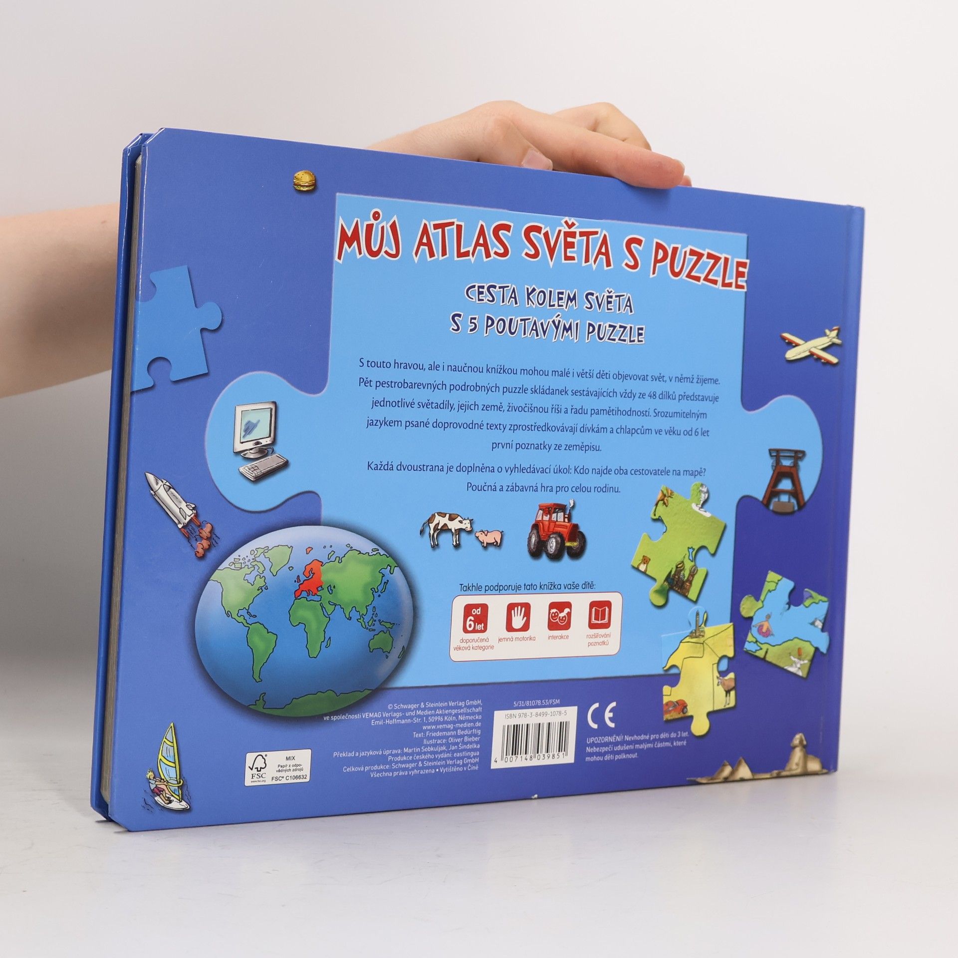 Kolektiv autorů Můj atlas světa s puzzle