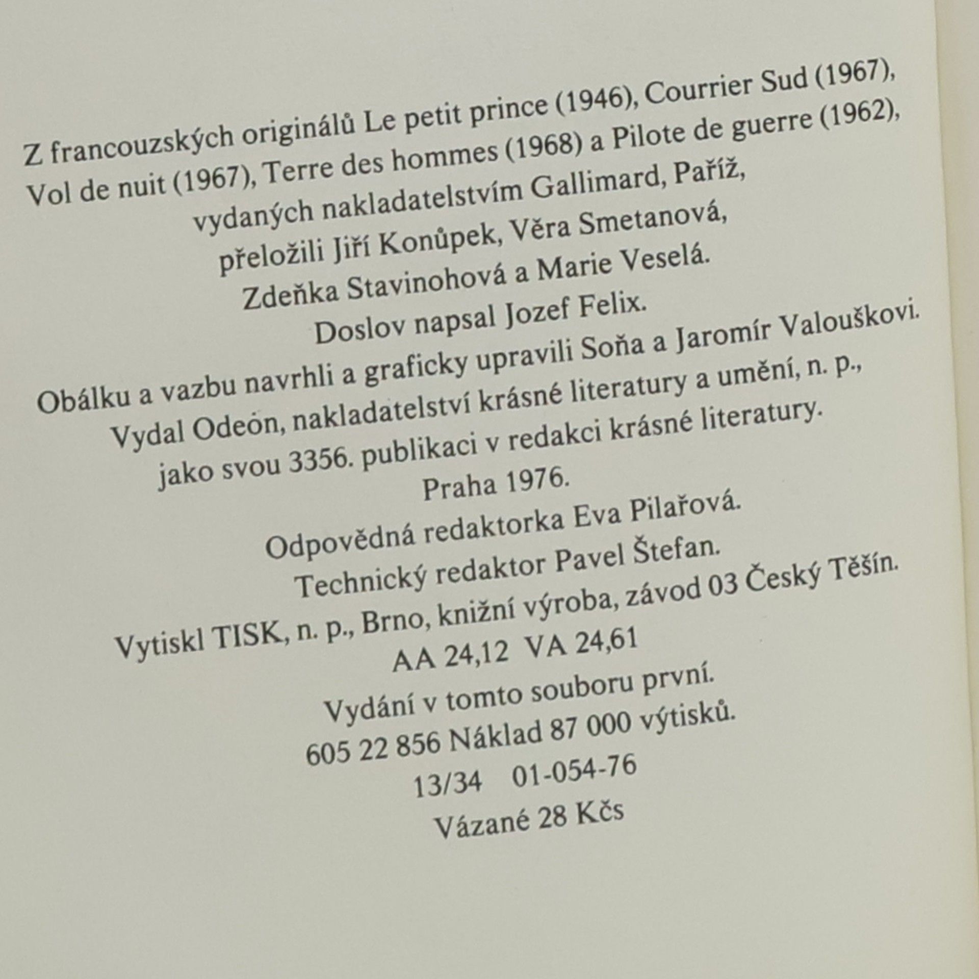Antoine de Saint-Exupéry Moje planeta