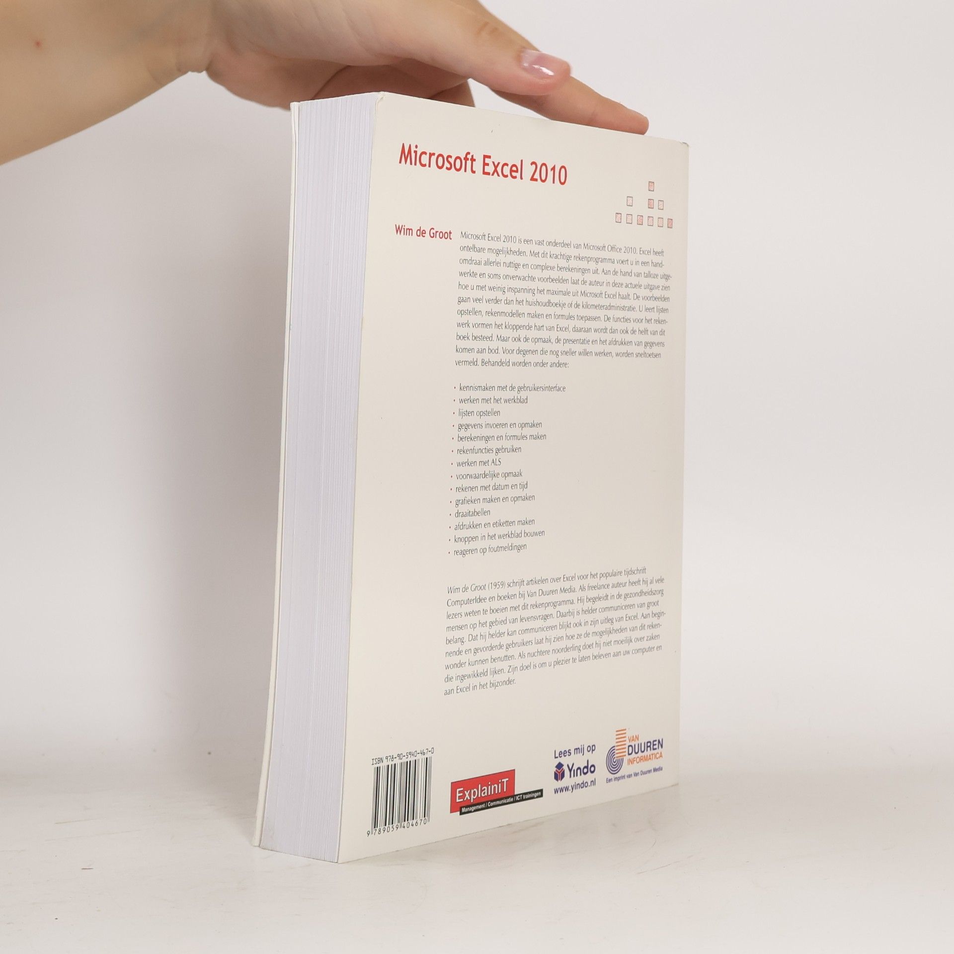 Wim de Groot Handboek Microsoft Excel 2010