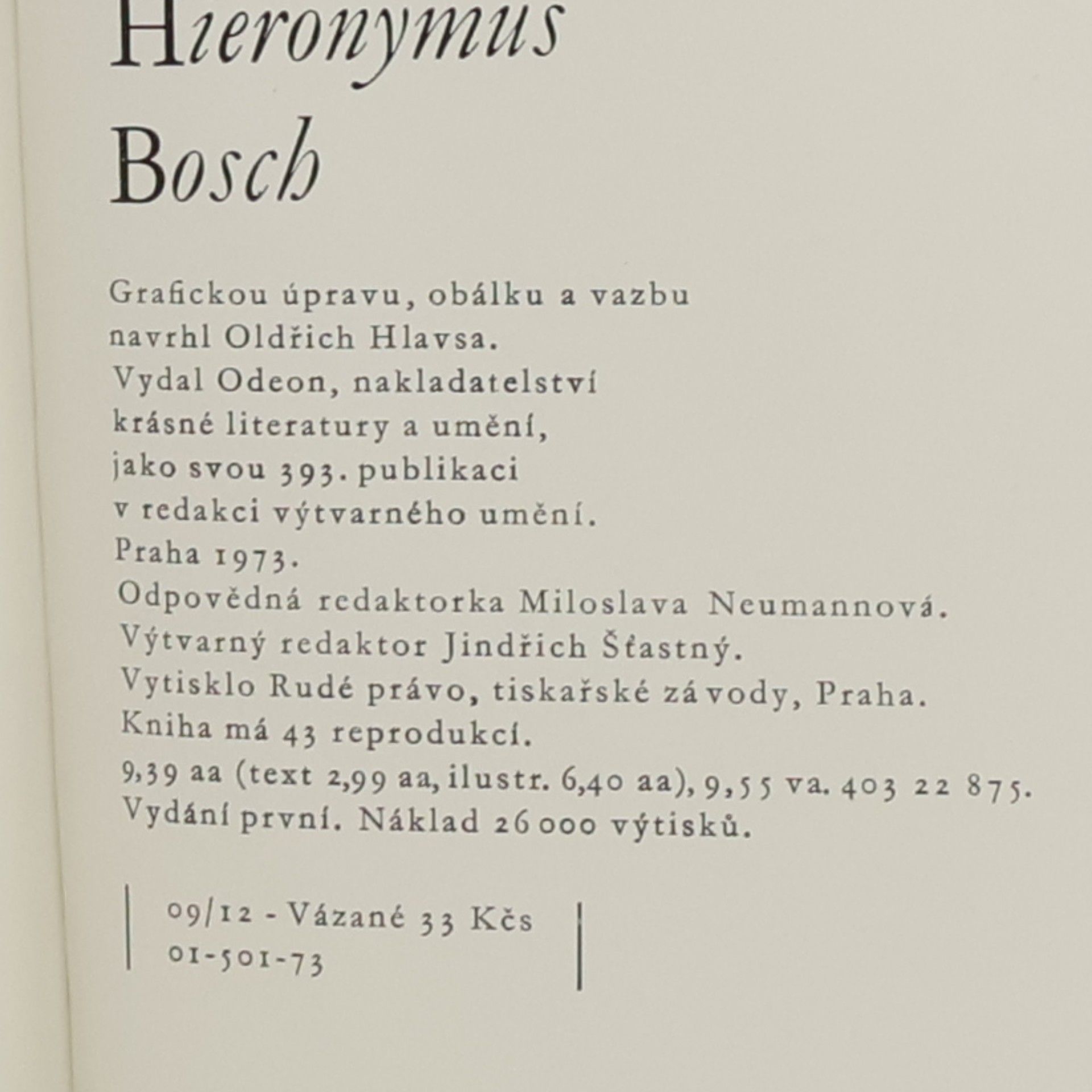 Hana Volavková Hieronymus Bosch