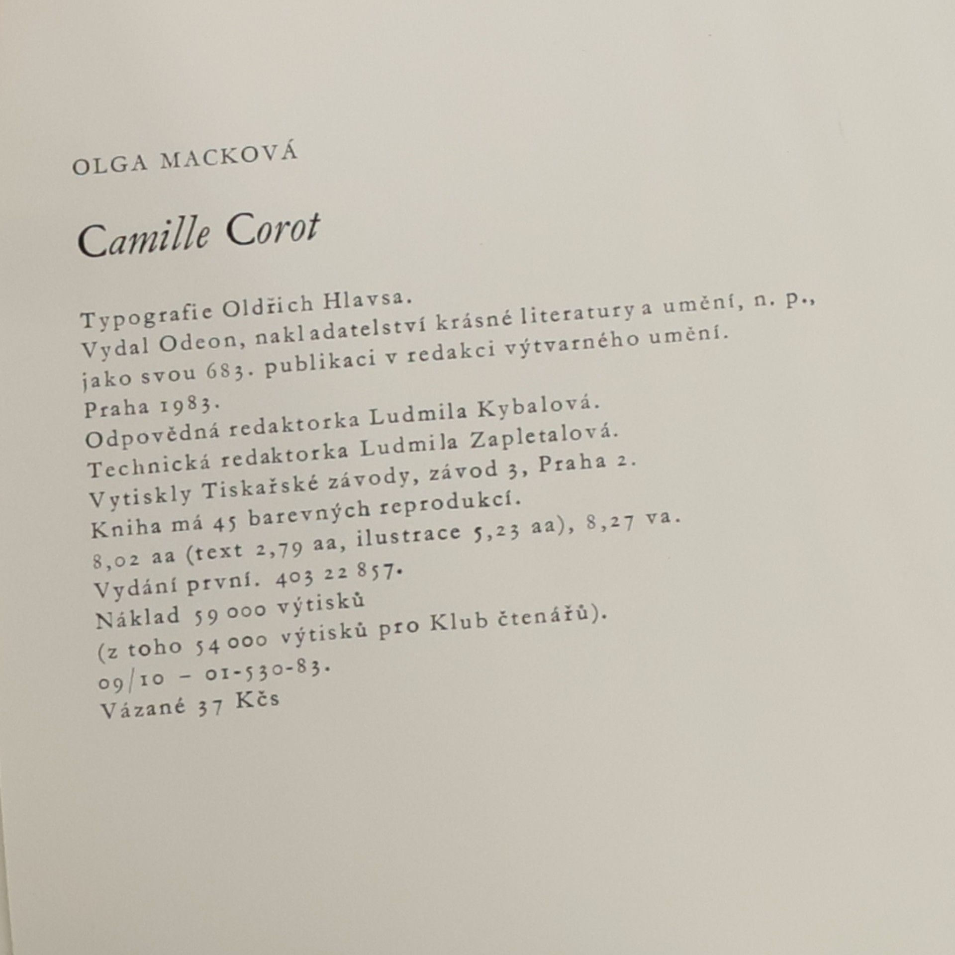 Olga Macková Camille Corot