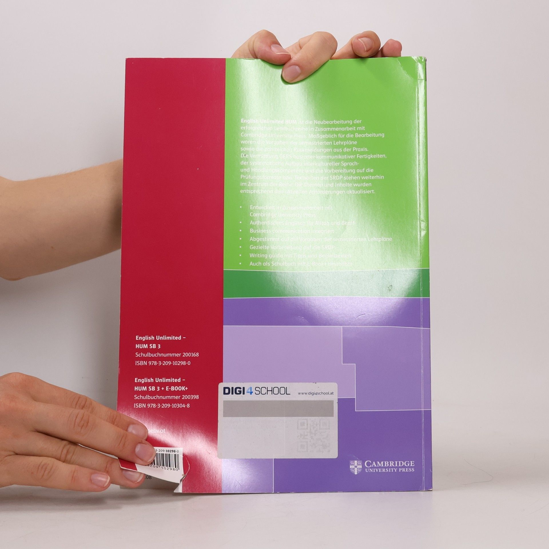 David Rea English Unlimited HUM 3, Schülerbuch + E-Book - Coursebook B1+