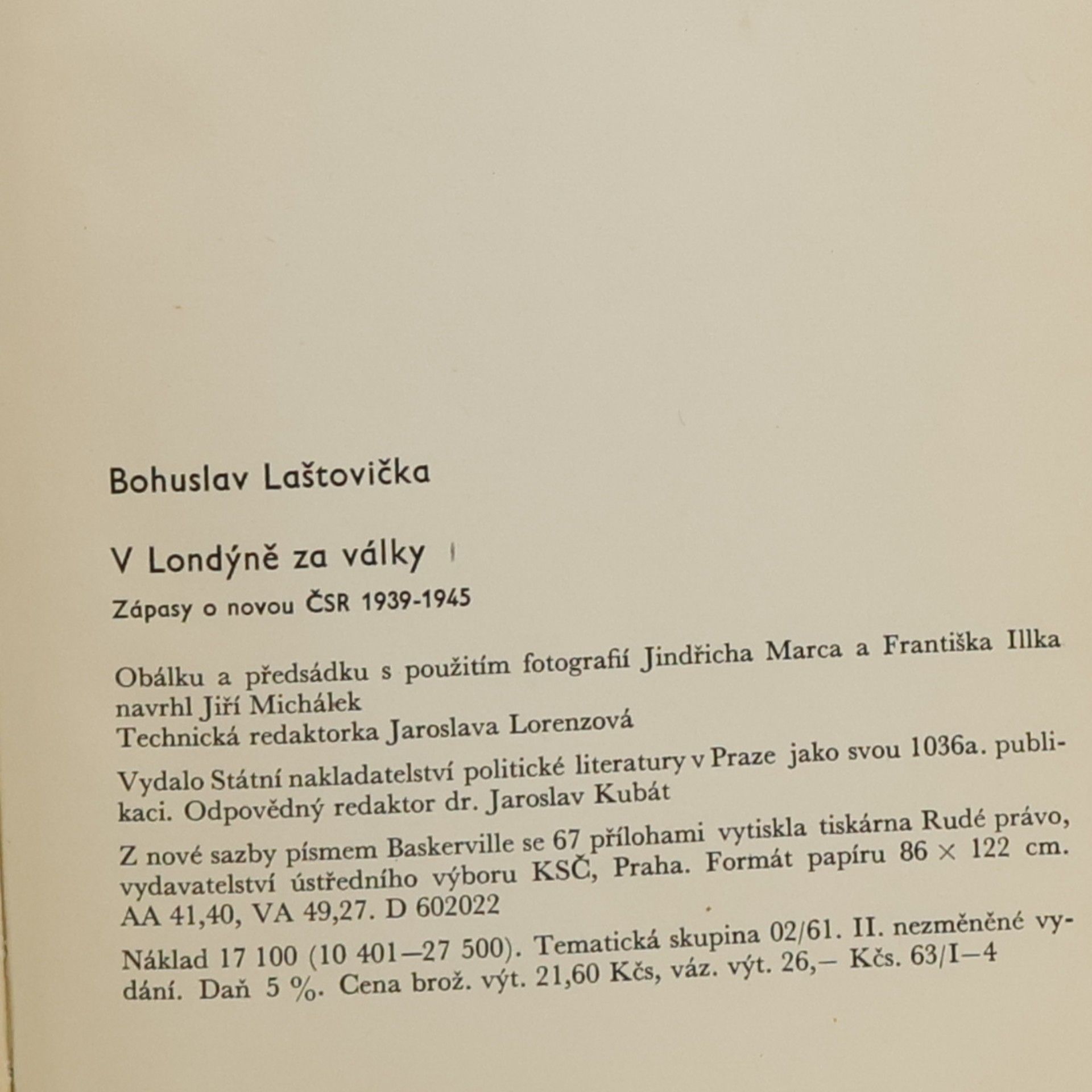 Bohuslav Laštovička V Londýně za války