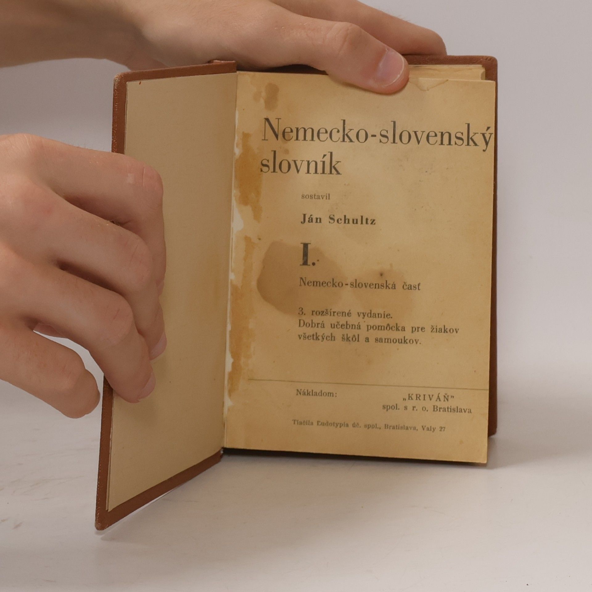 Ján Schultz Německo-slovenský slovník