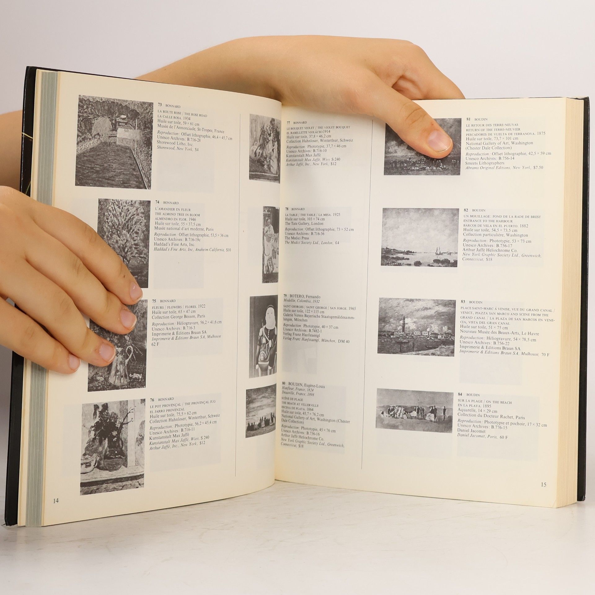Autorenkollektiv Catalogue de reproductions de peintures 1860 à 1979. Catalogue of reproductions of paintings 1960 to 1979. Catálogo de reproducciones de pinturas 1860 a 1979
