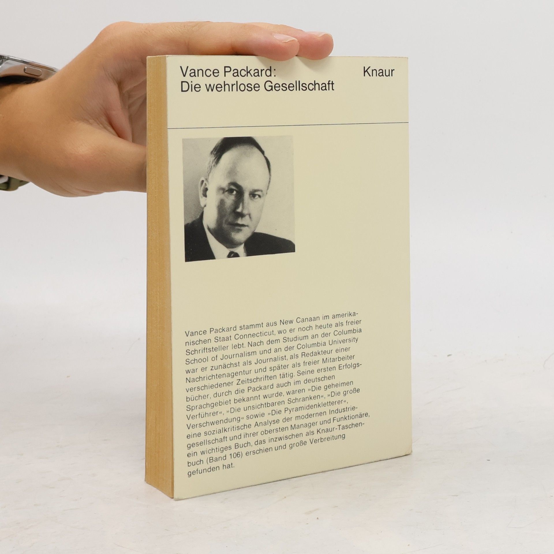 Vance Oakley Packard Die wehrlose Gesellchaft