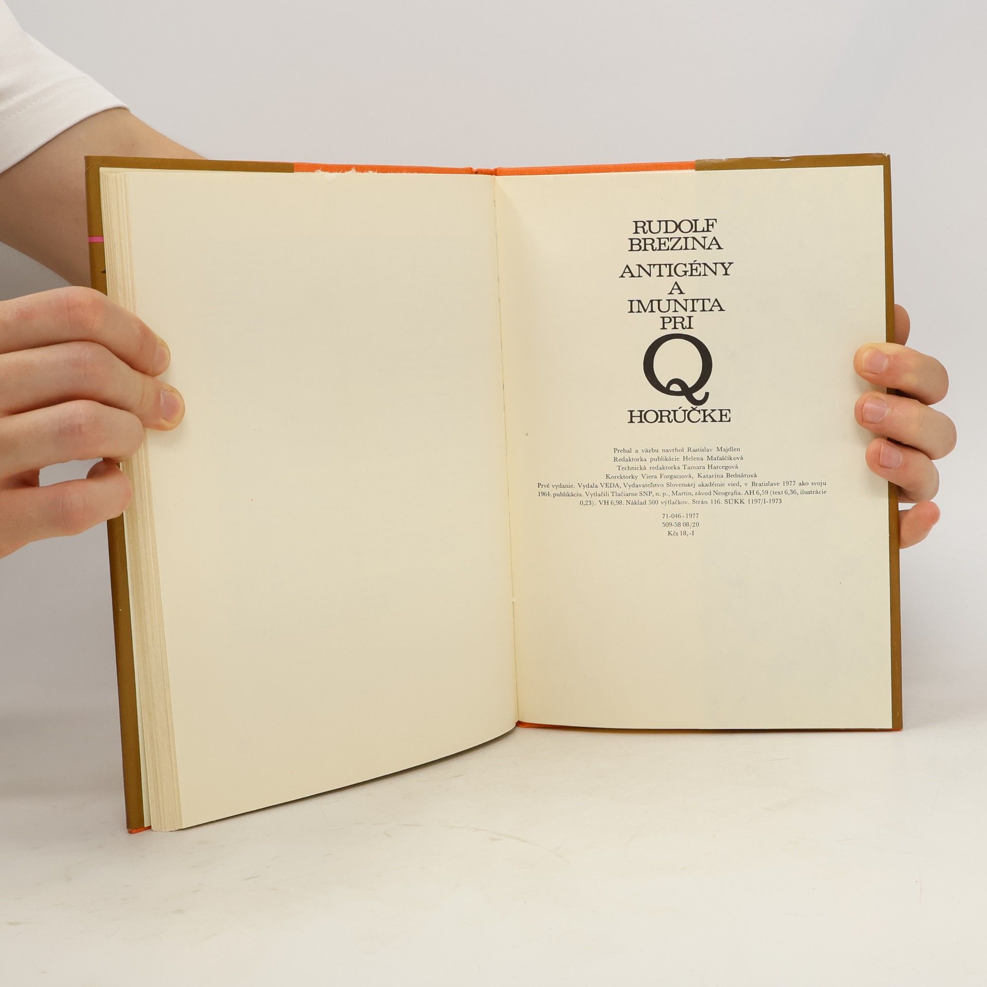 Rudolf Brezina Antigény a imunita pri Q horúčke