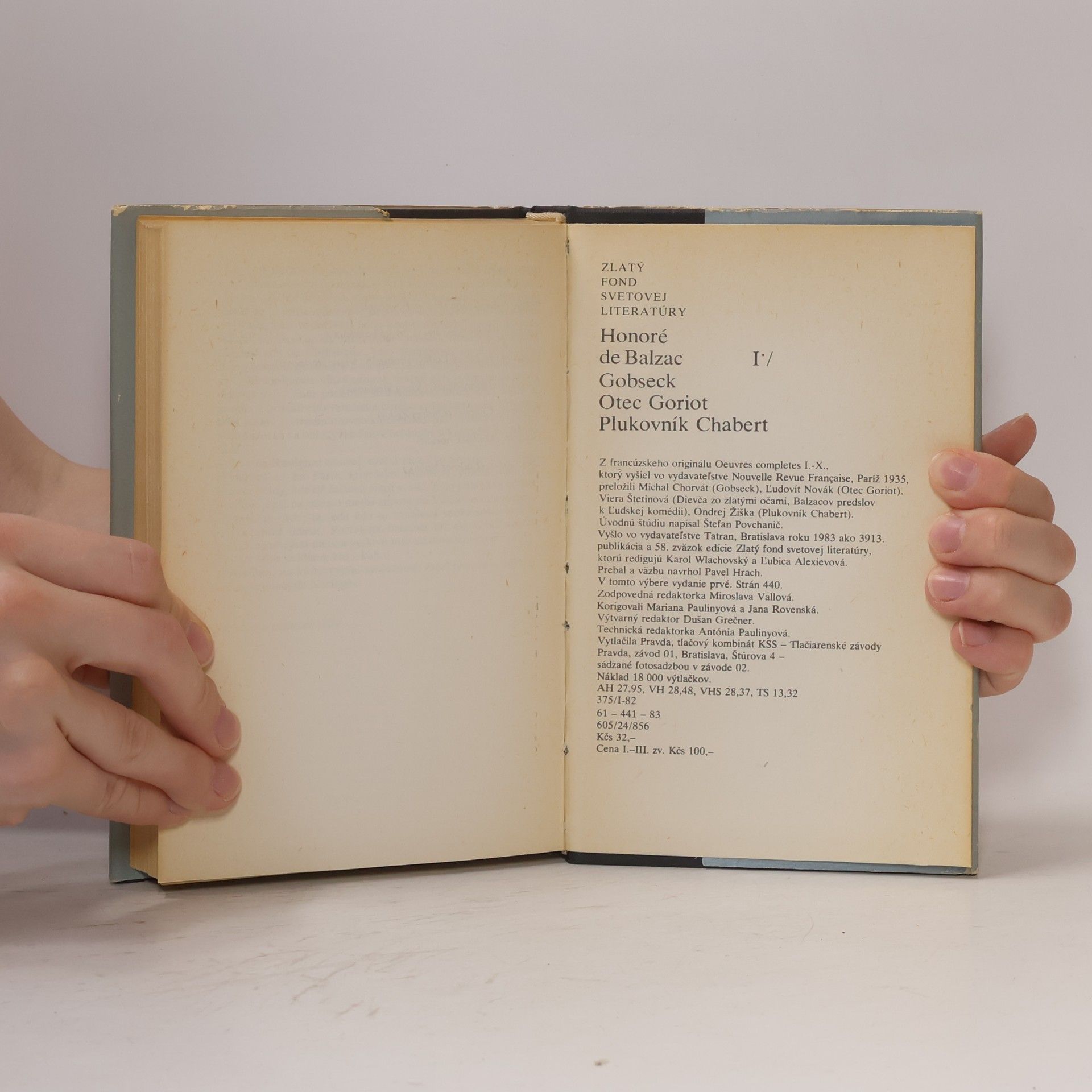 Honoré de Balzac Gobseck. Otec Goriot. Plukovník Chabert