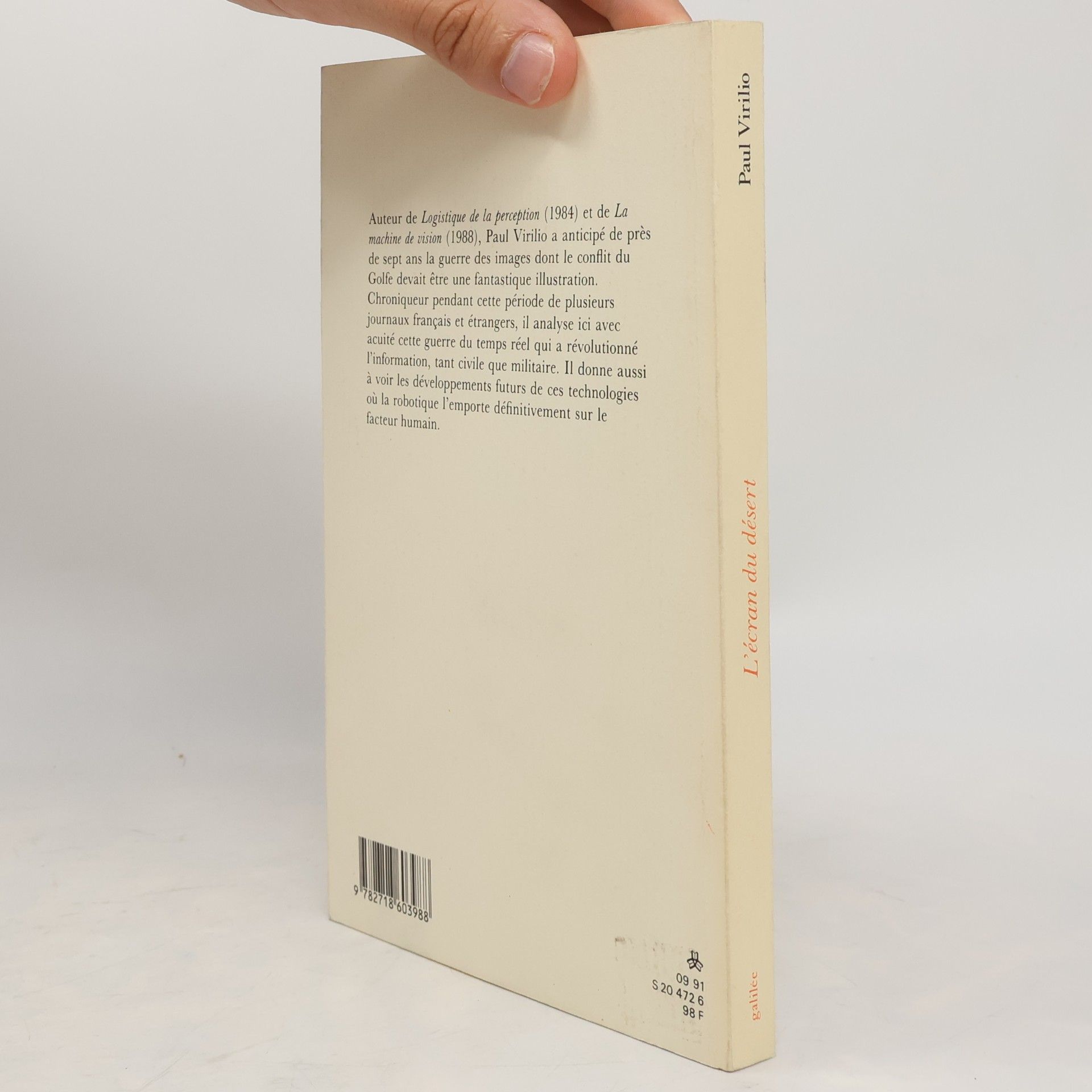 Paul Virilio L'écran du désert