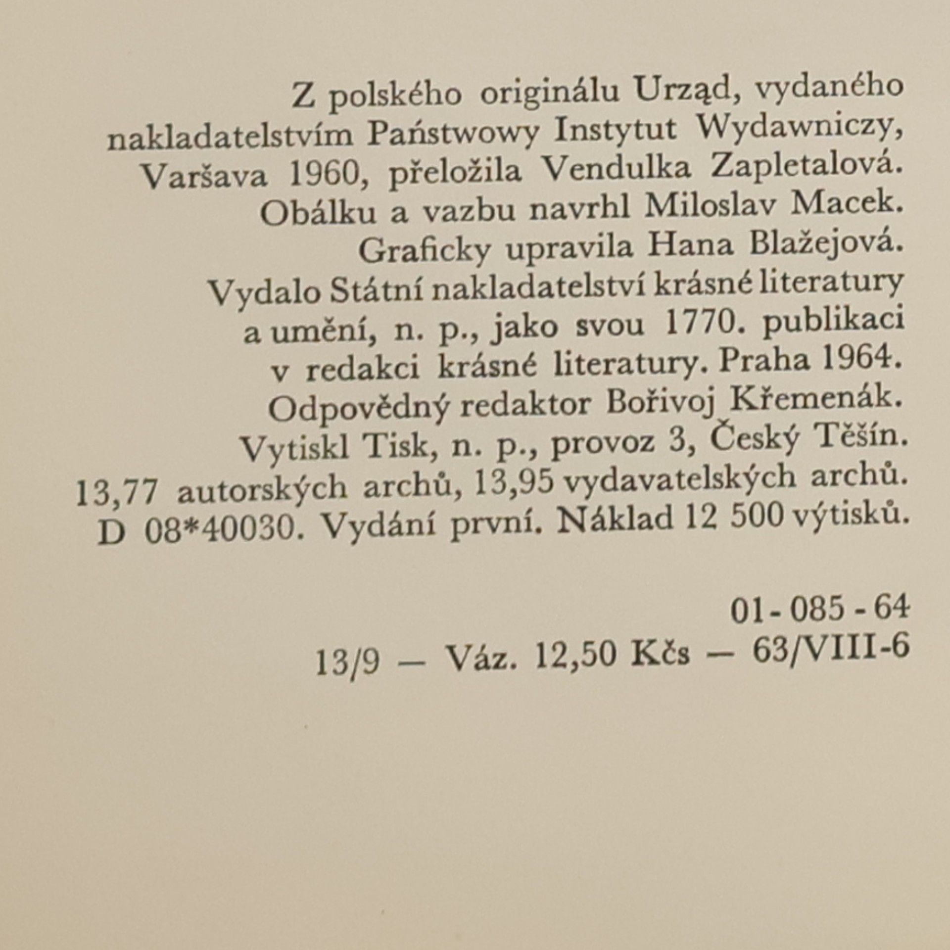 Tadeusz Breza Úřad