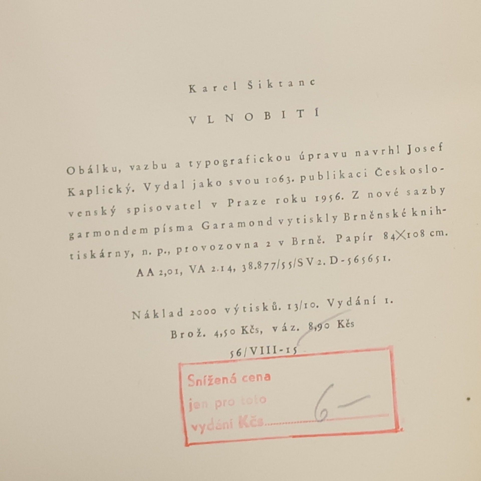 Karel Šiktanc Vlnobití