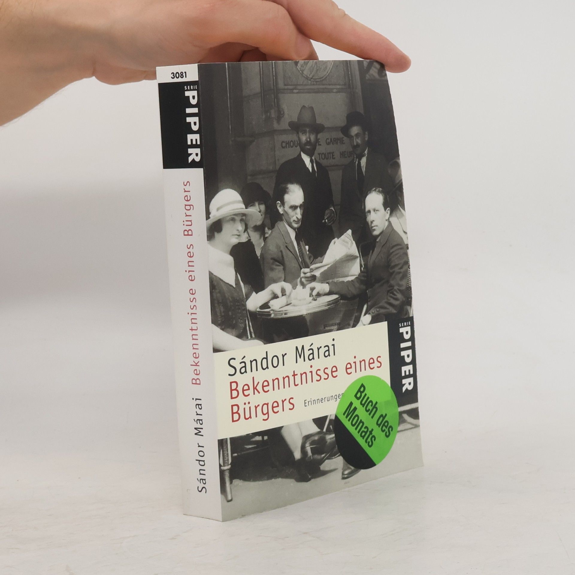 Sándor Márai Bekenntnisse eines Bürgers