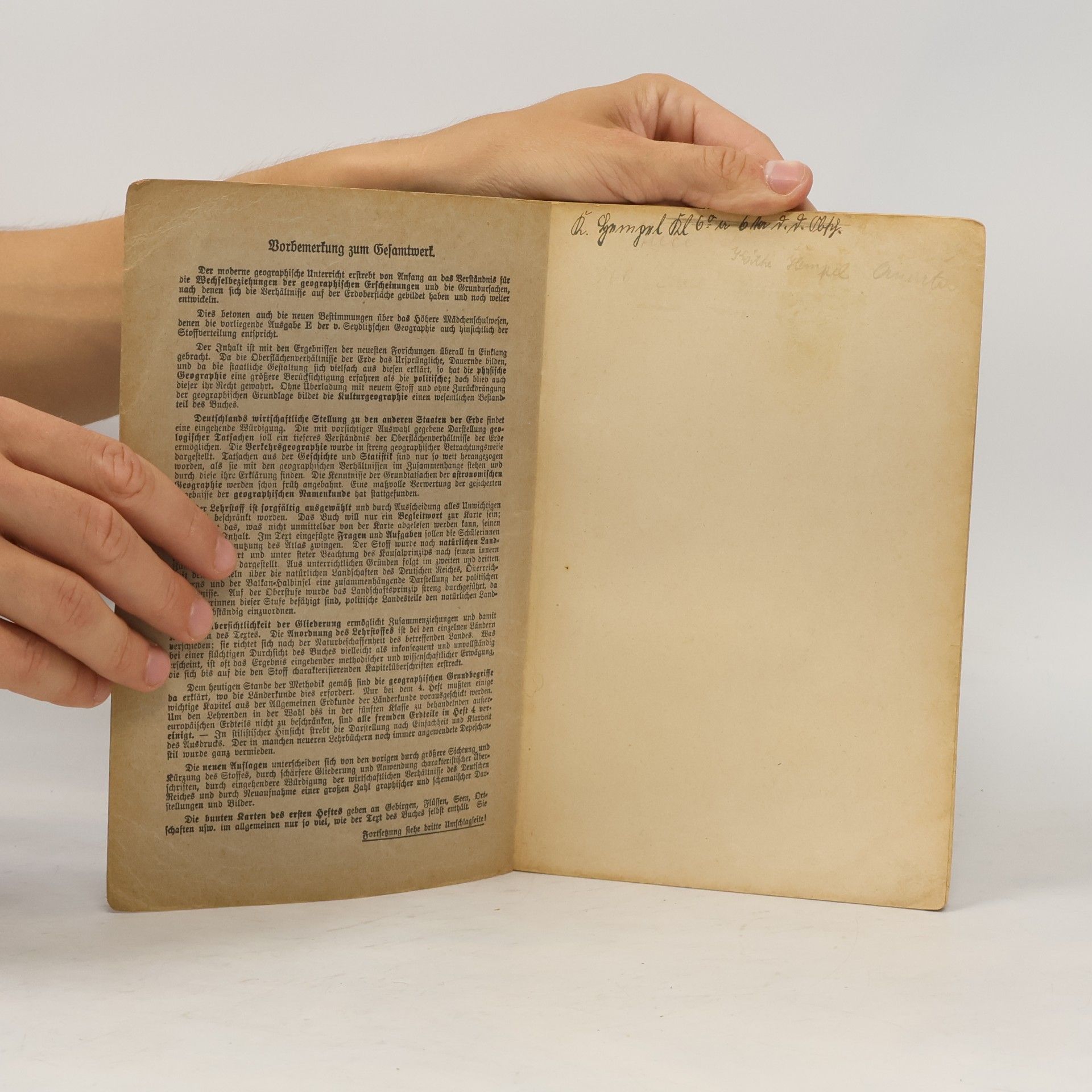 Kolektiv autorů E.v.Seydlitz: Geographie 1. Heft