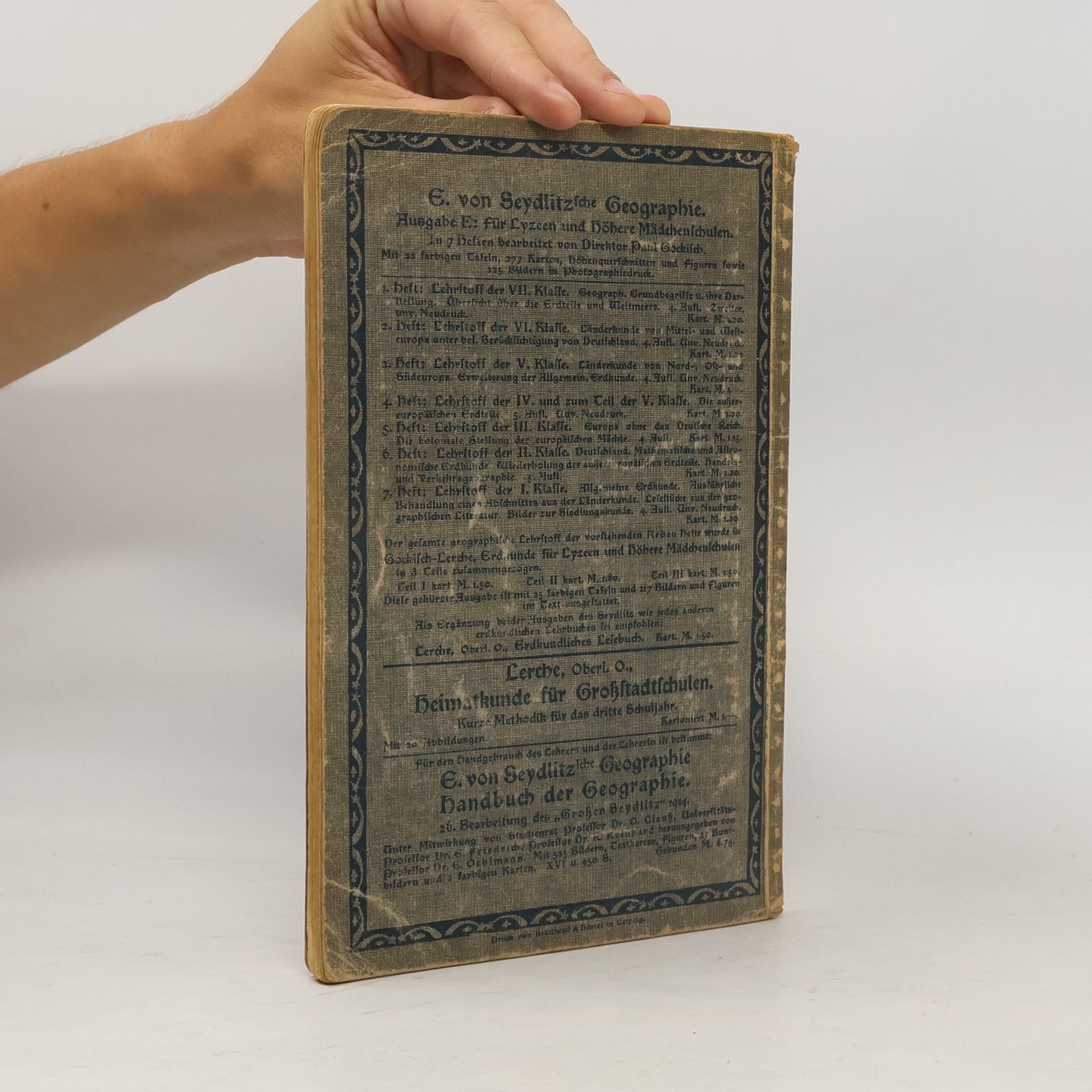 Kolektiv autorů E.v.Seydlitz: Geographie 1. Heft