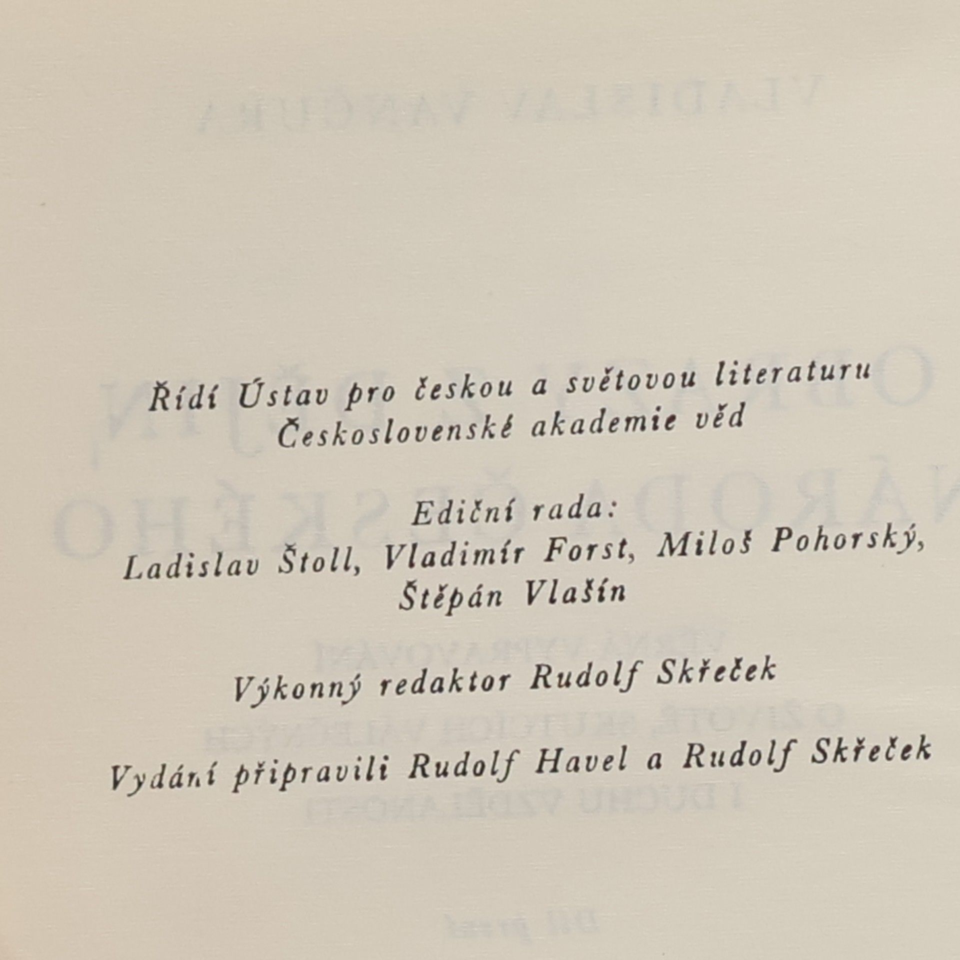 Vladislav Vančura Obrazy z dějin národa českého I.
