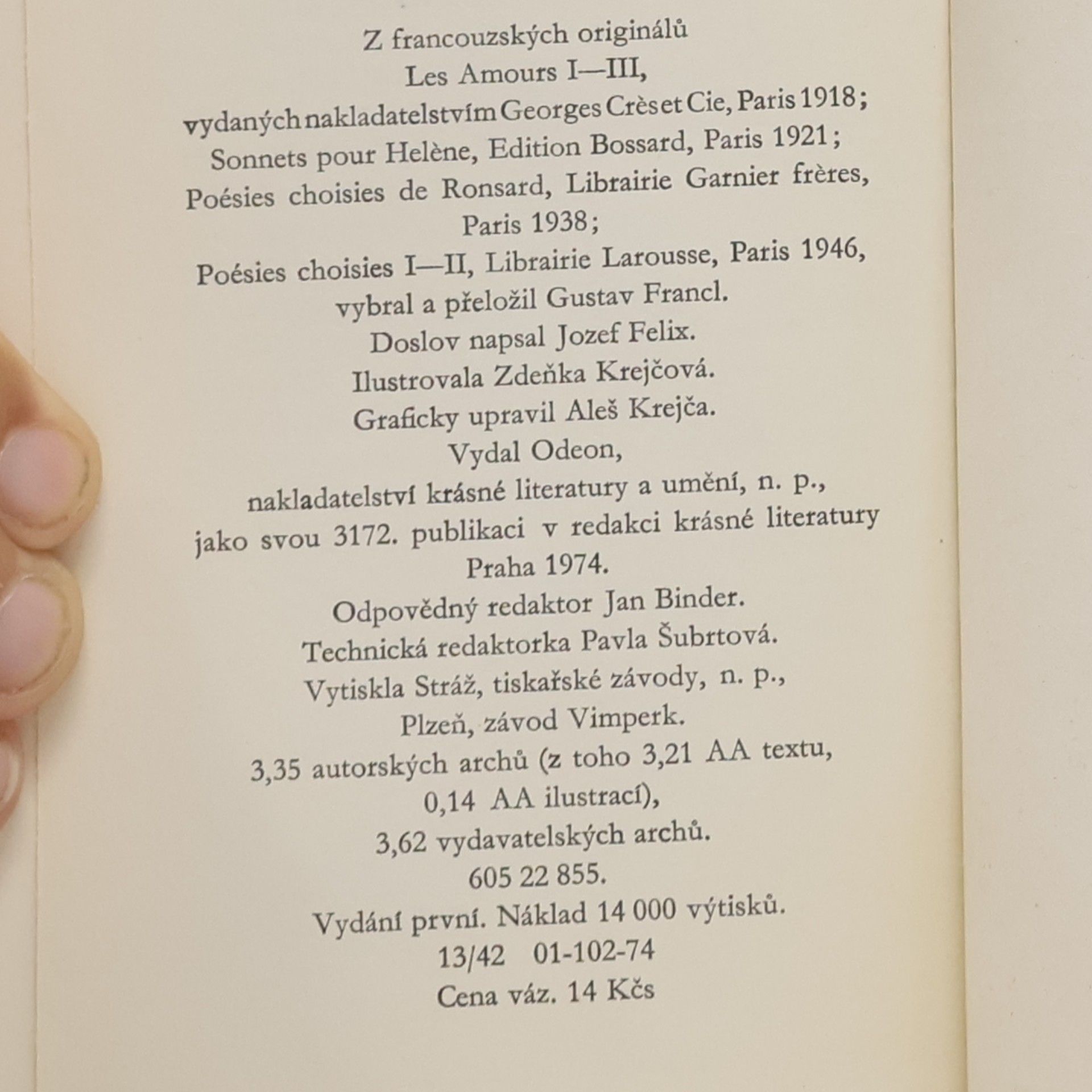 Pierre de Ronsard Vezmi tu růži